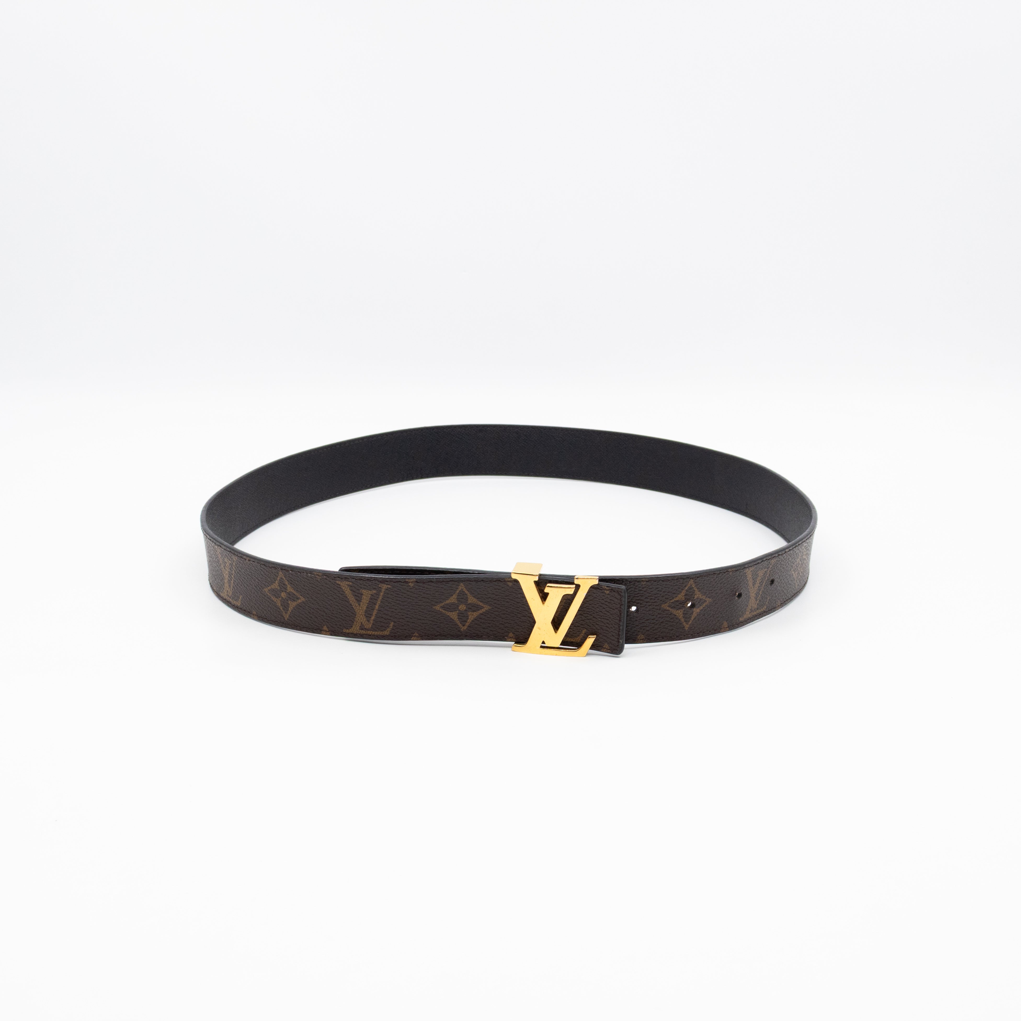 Initials Reversible Belt Monogram Black 85/34