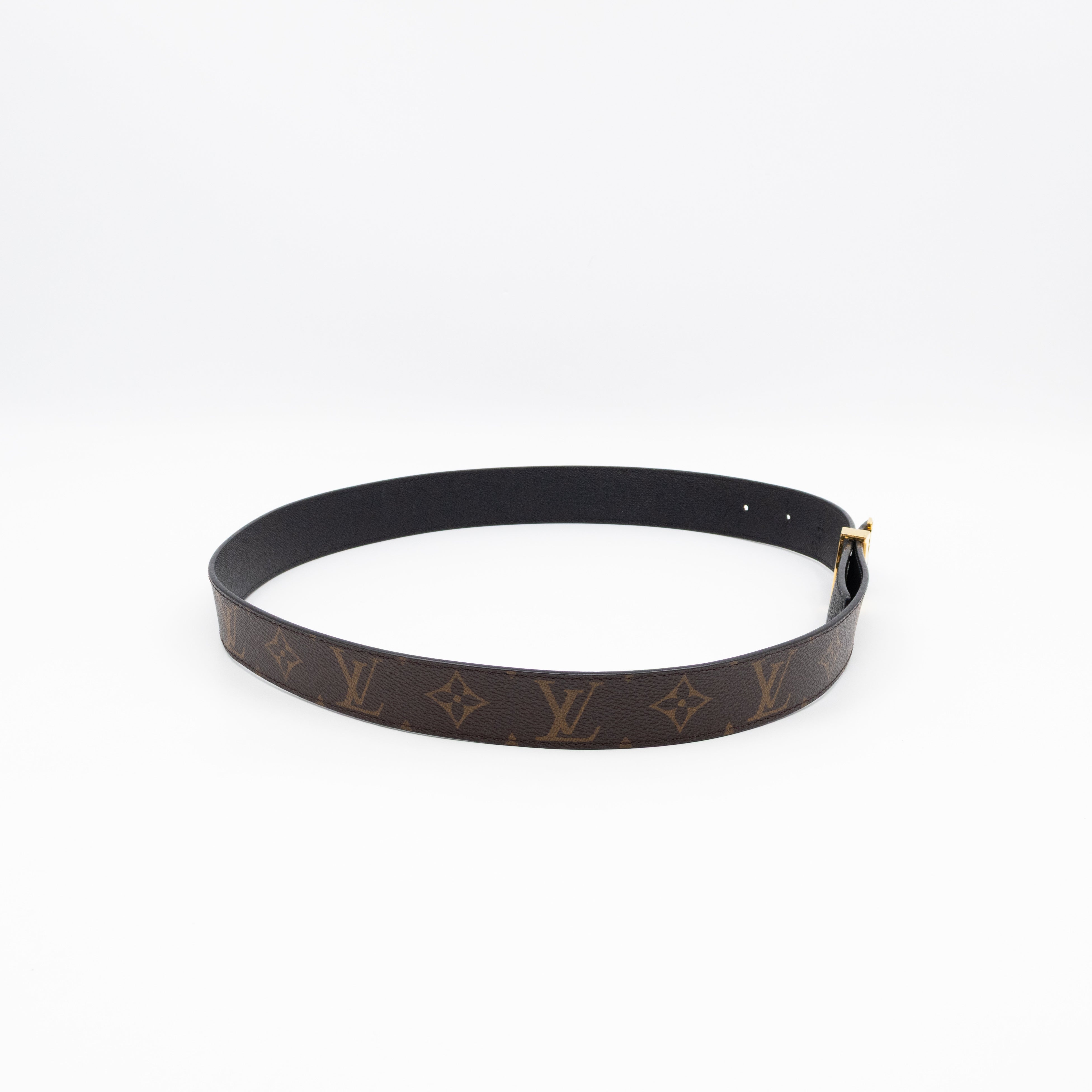 Initials Reversible Belt Monogram Black 85/34