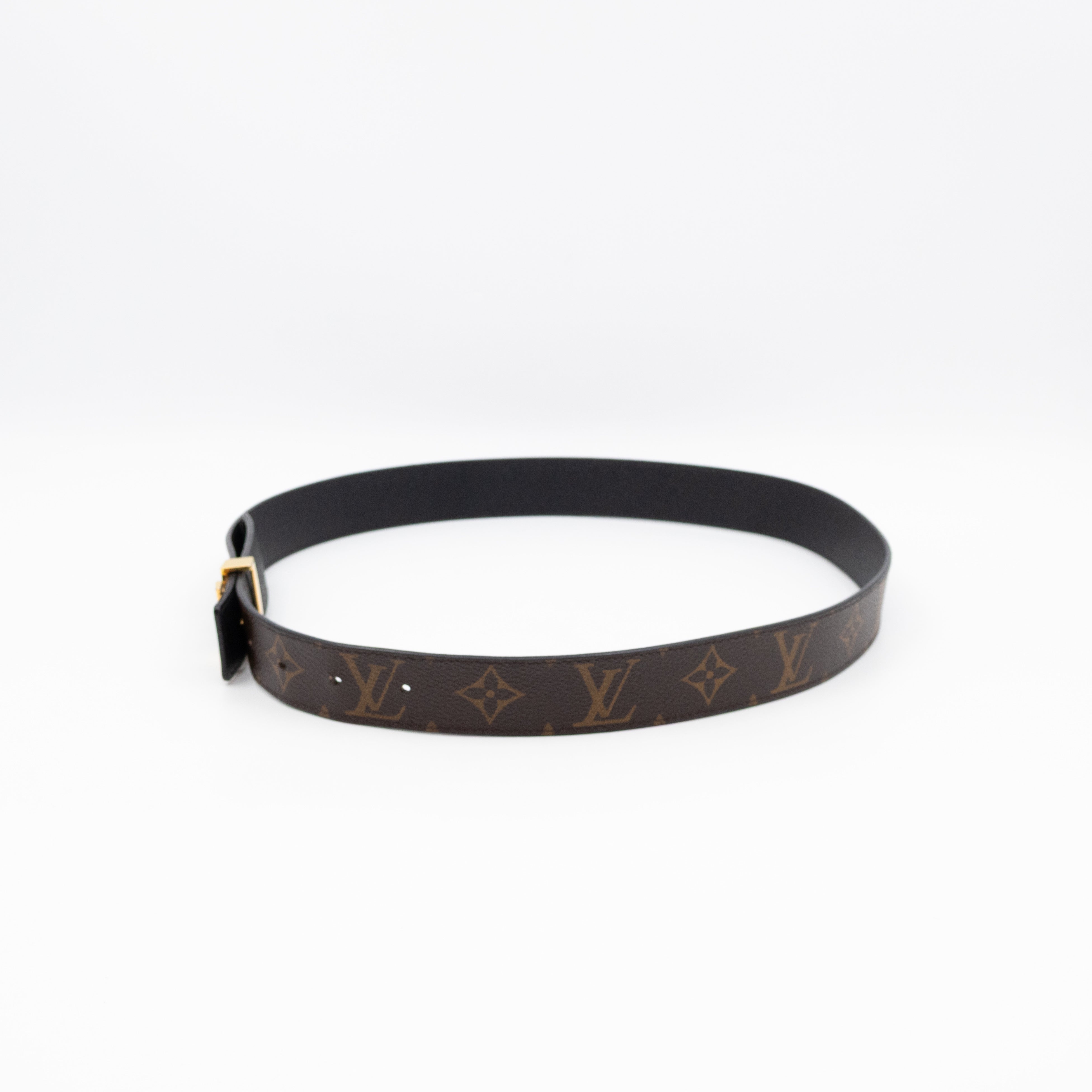 Initials Reversible Belt Monogram Black 85/34