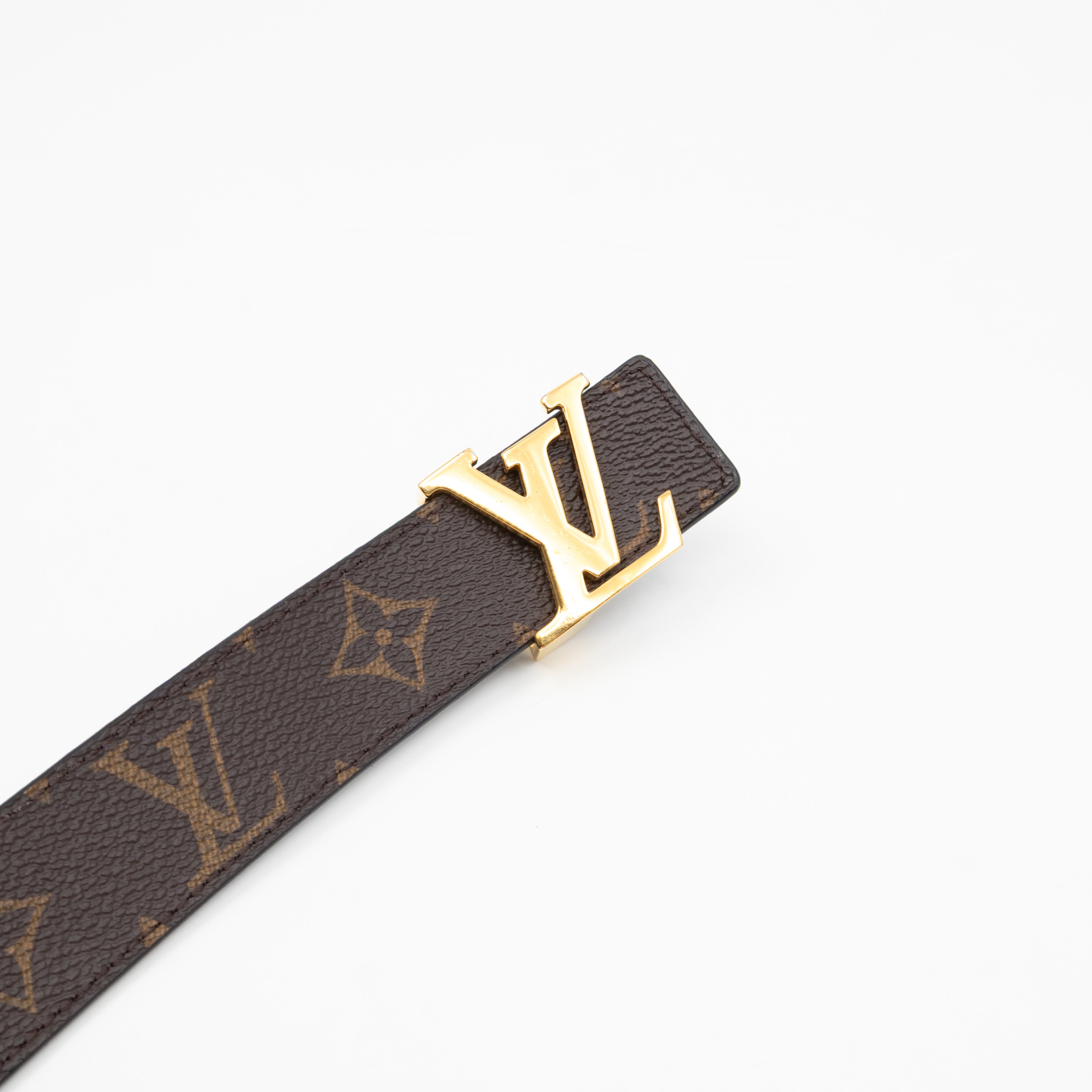 Initials Reversible Belt Monogram Black 85/34
