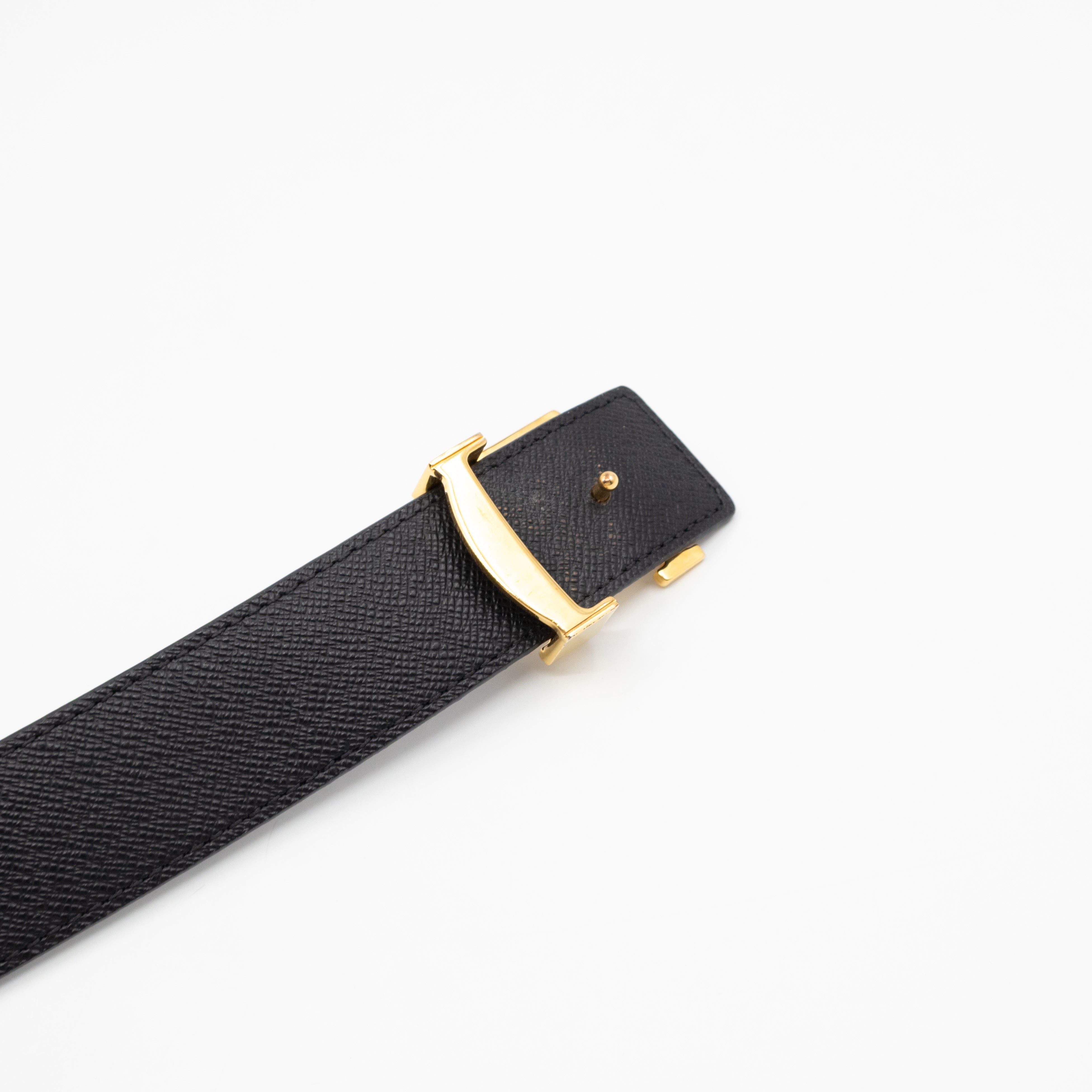 Initials Reversible Belt Monogram Black 85/34