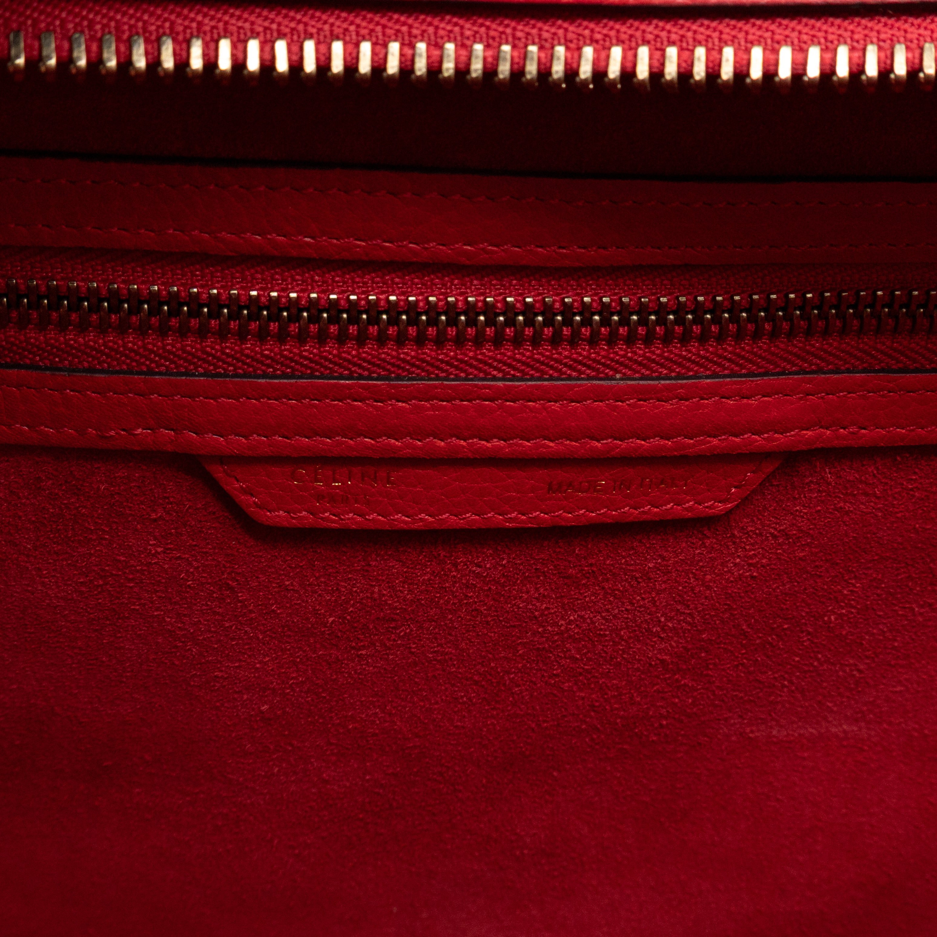 Mini Luggage Red Leather