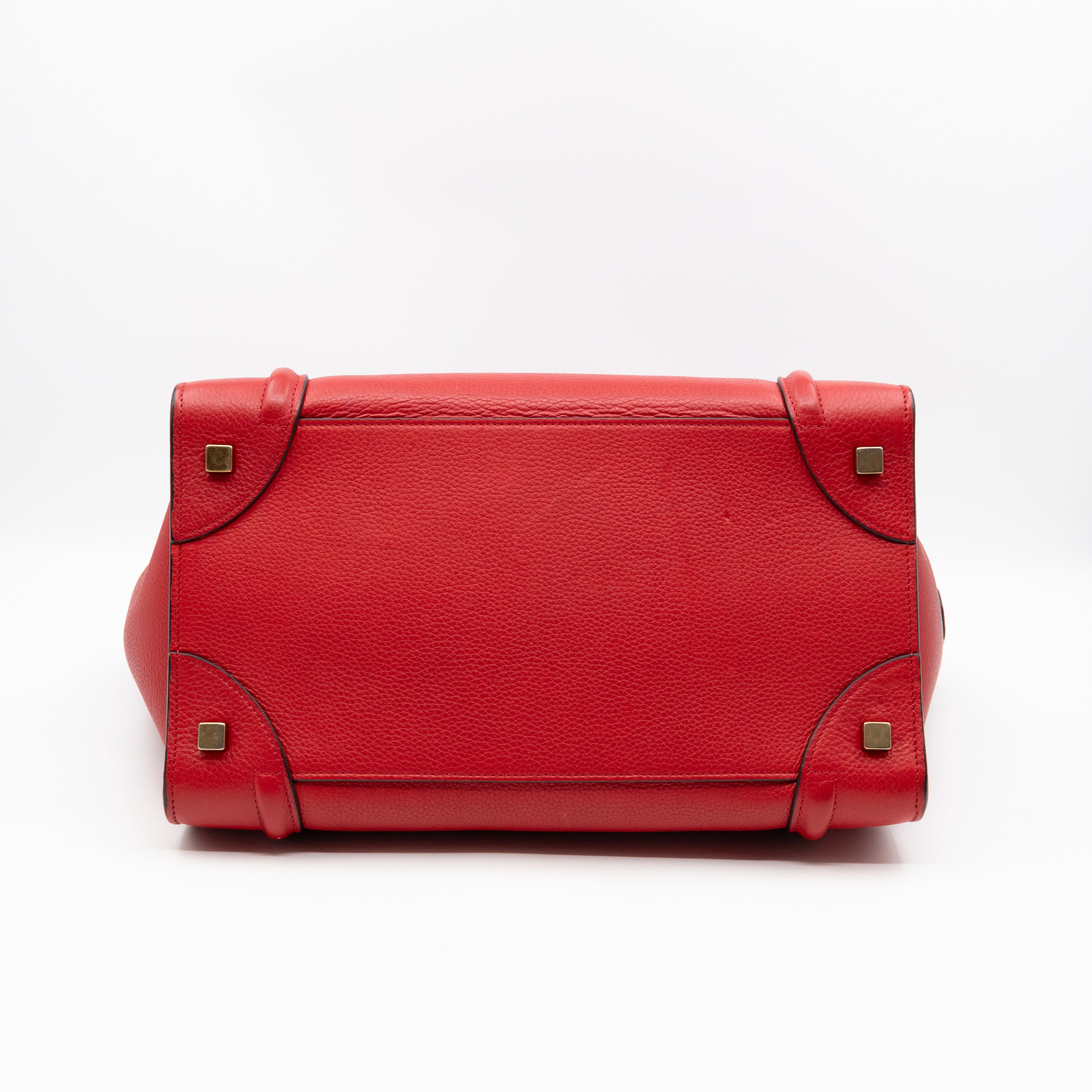Mini Luggage Red Leather