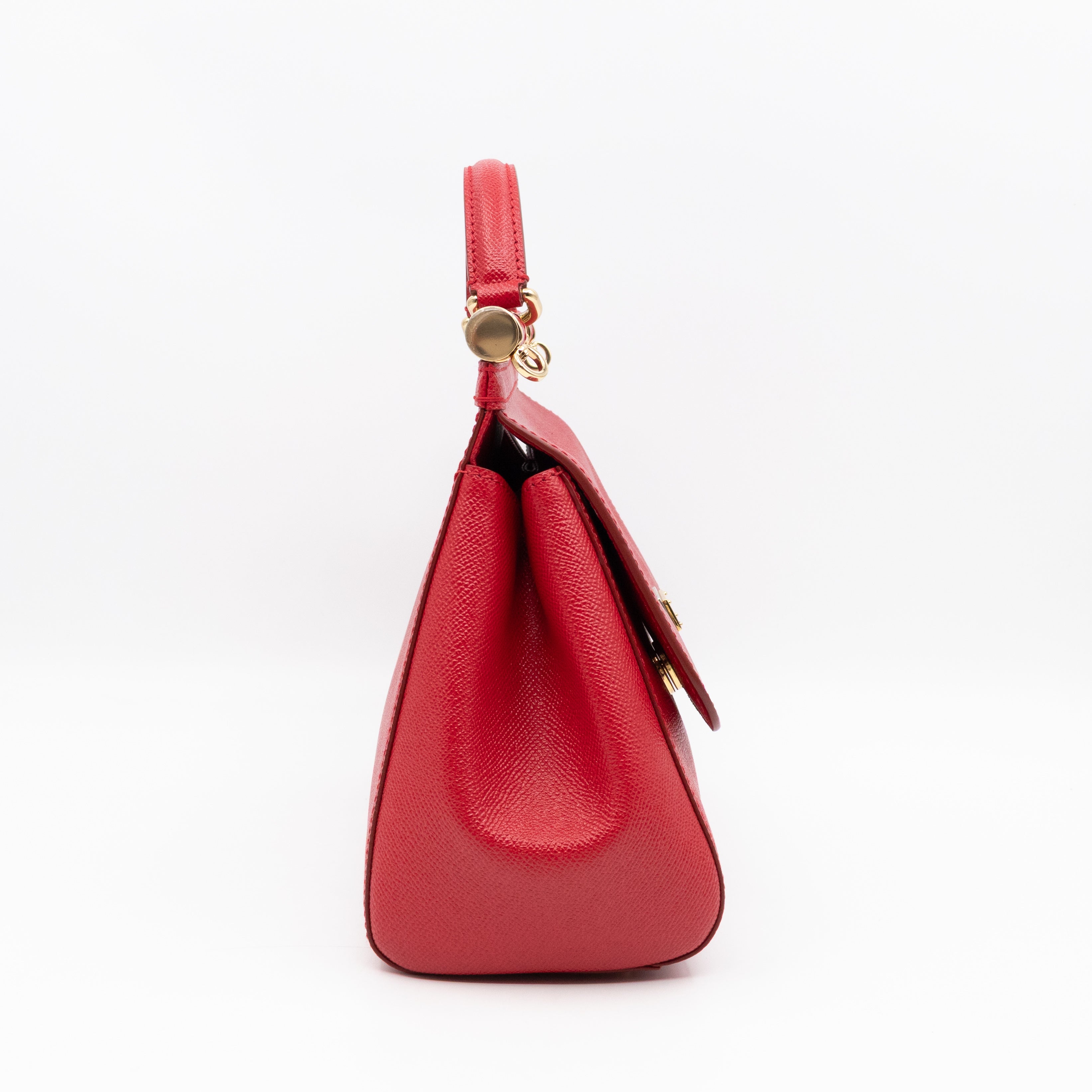 Sicily Medium Red Dauphine Leather