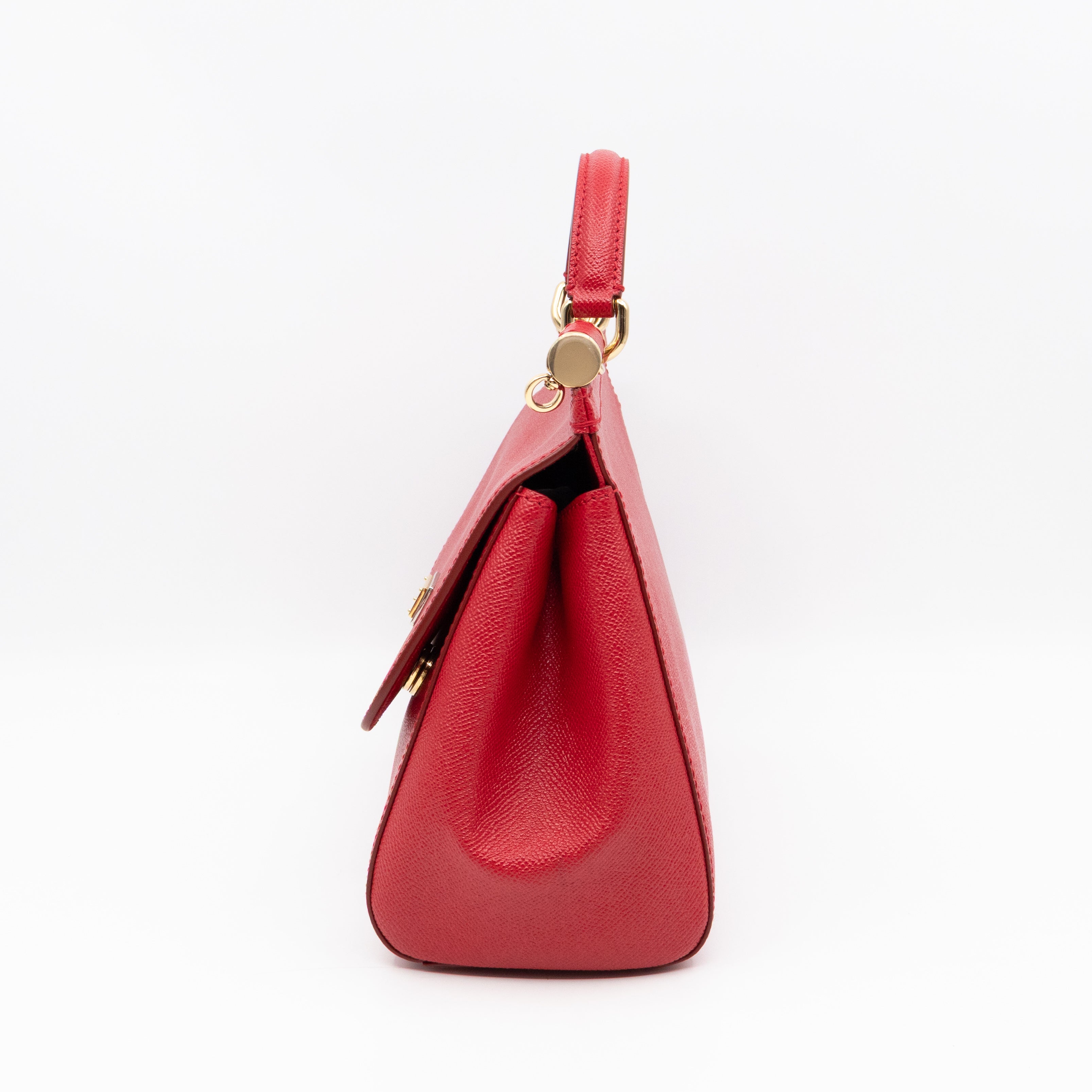 Sicily Medium Red Dauphine Leather