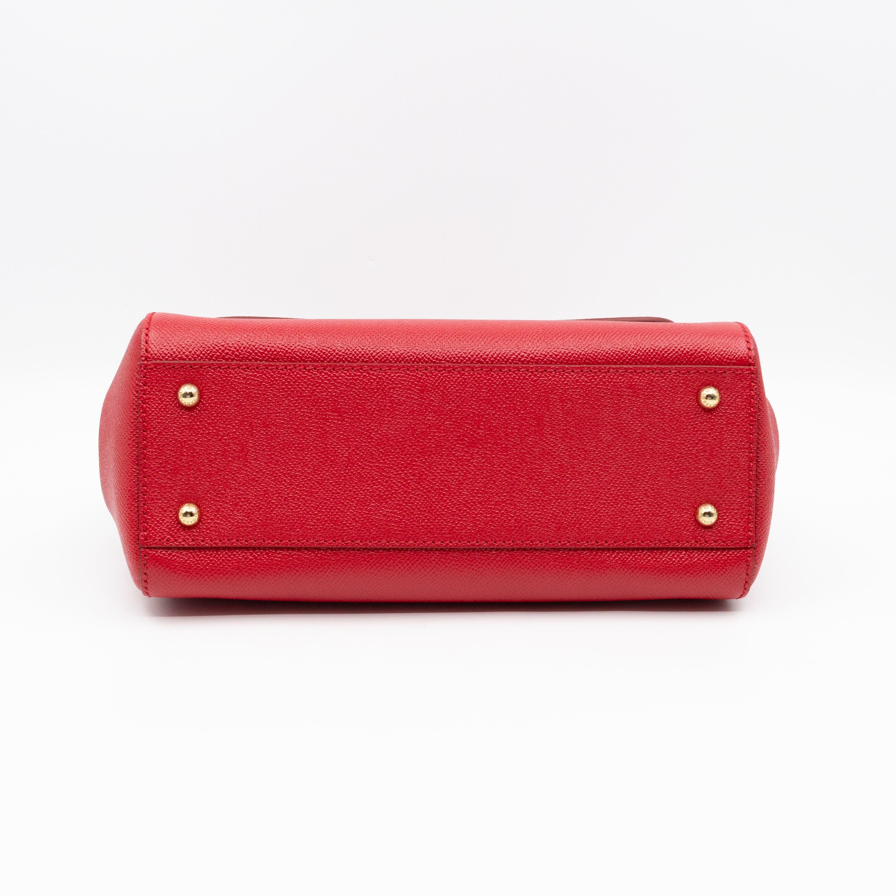 Sicily Medium Red Dauphine Leather