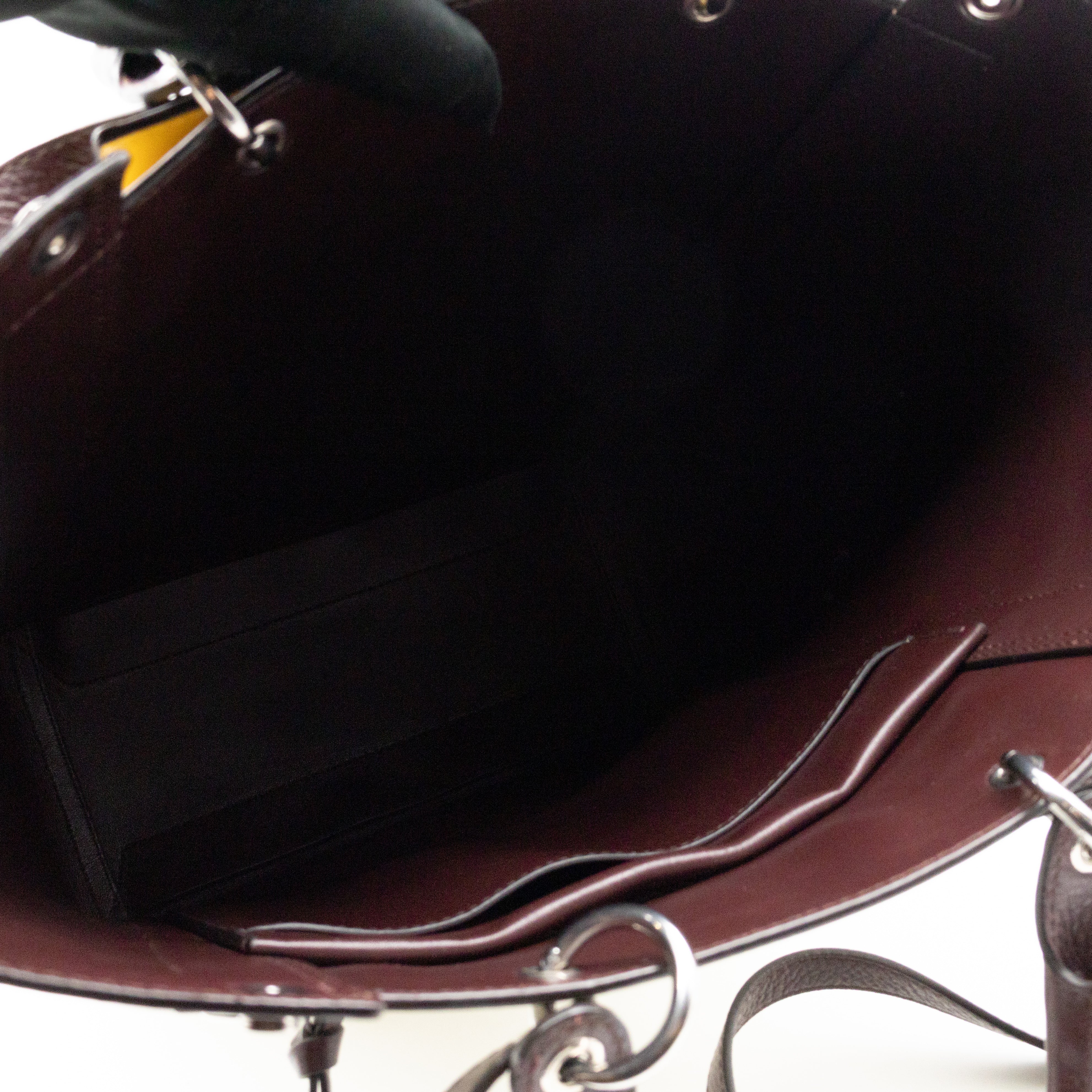 Studded Maple Tote Black & White Smooth Leather