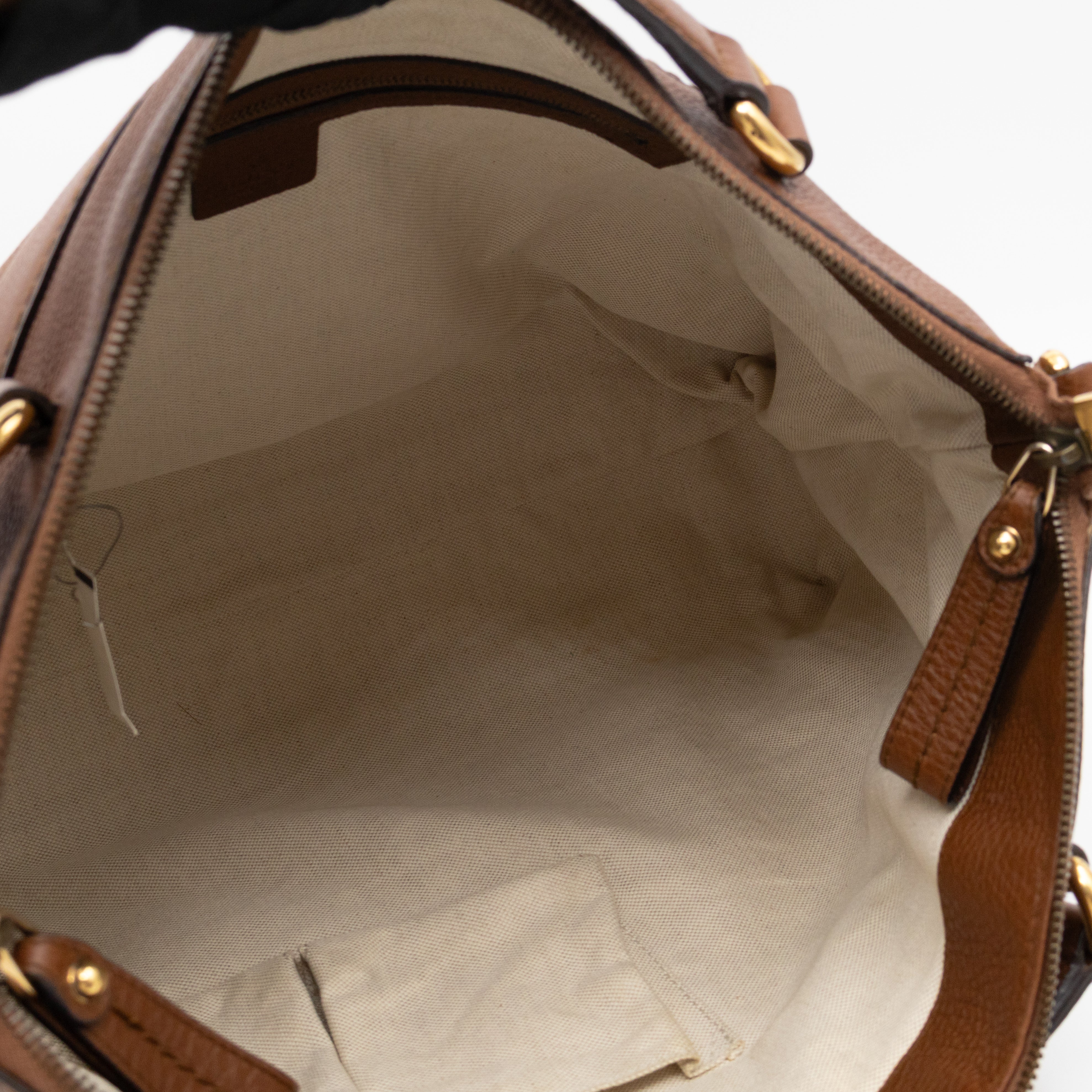 Ride Top Handle Tote Bag Brown Leather
