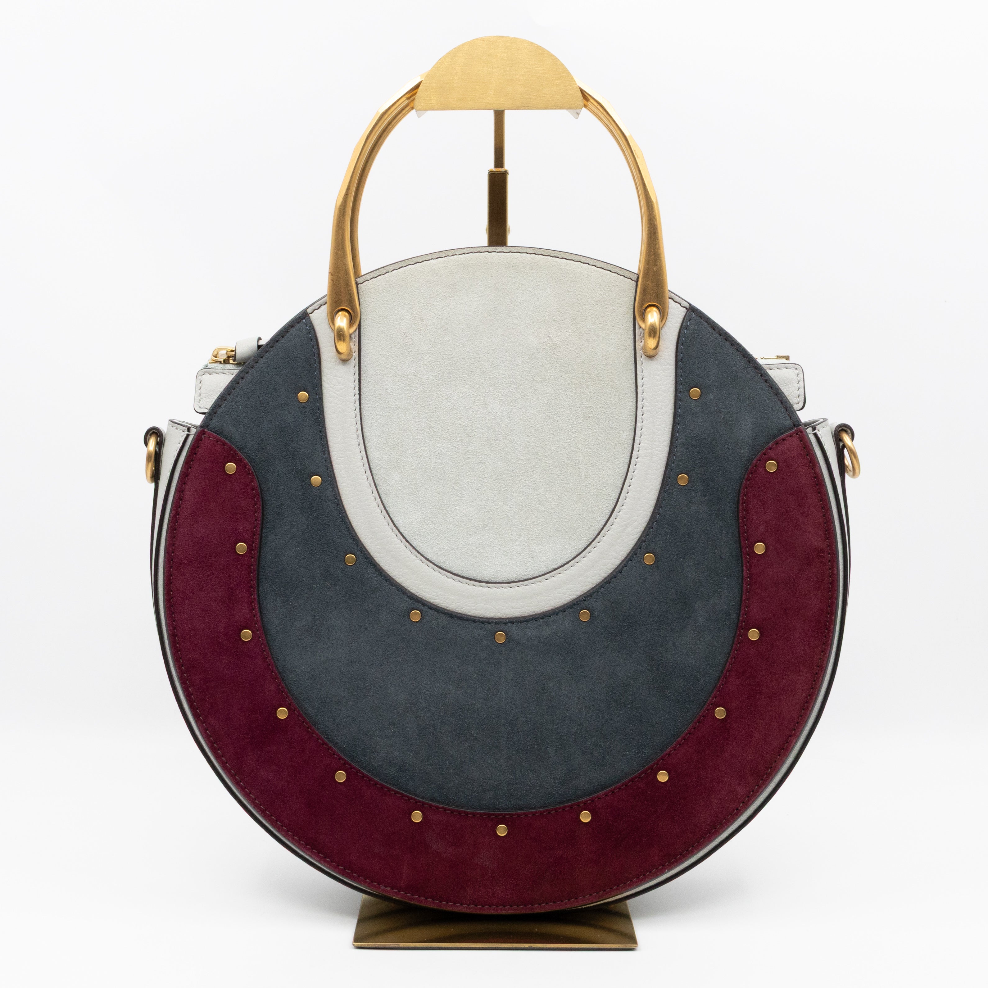 Pixie Large Round Bag Multicolor Suede & Leather
