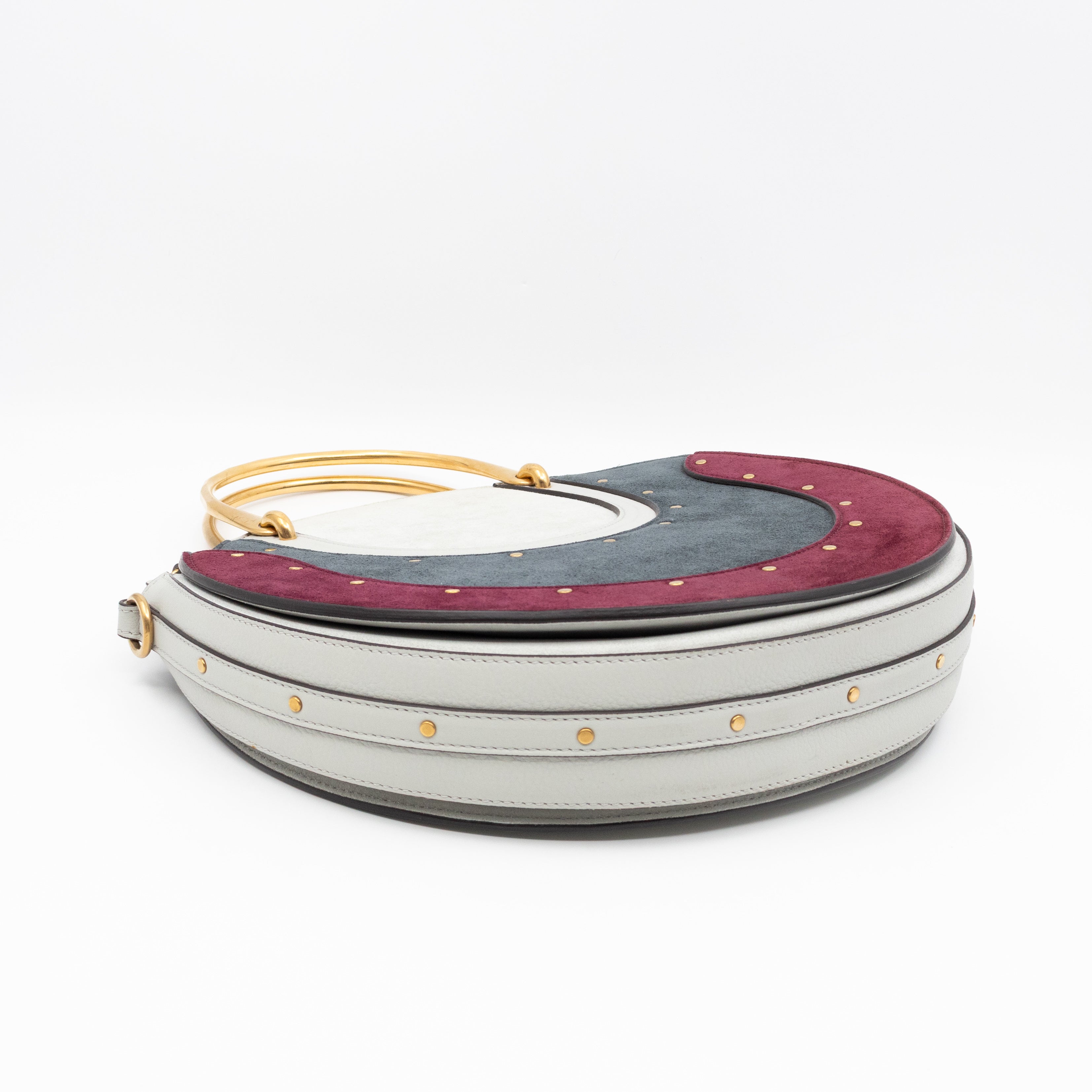 Pixie Large Round Bag Multicolor Suede & Leather