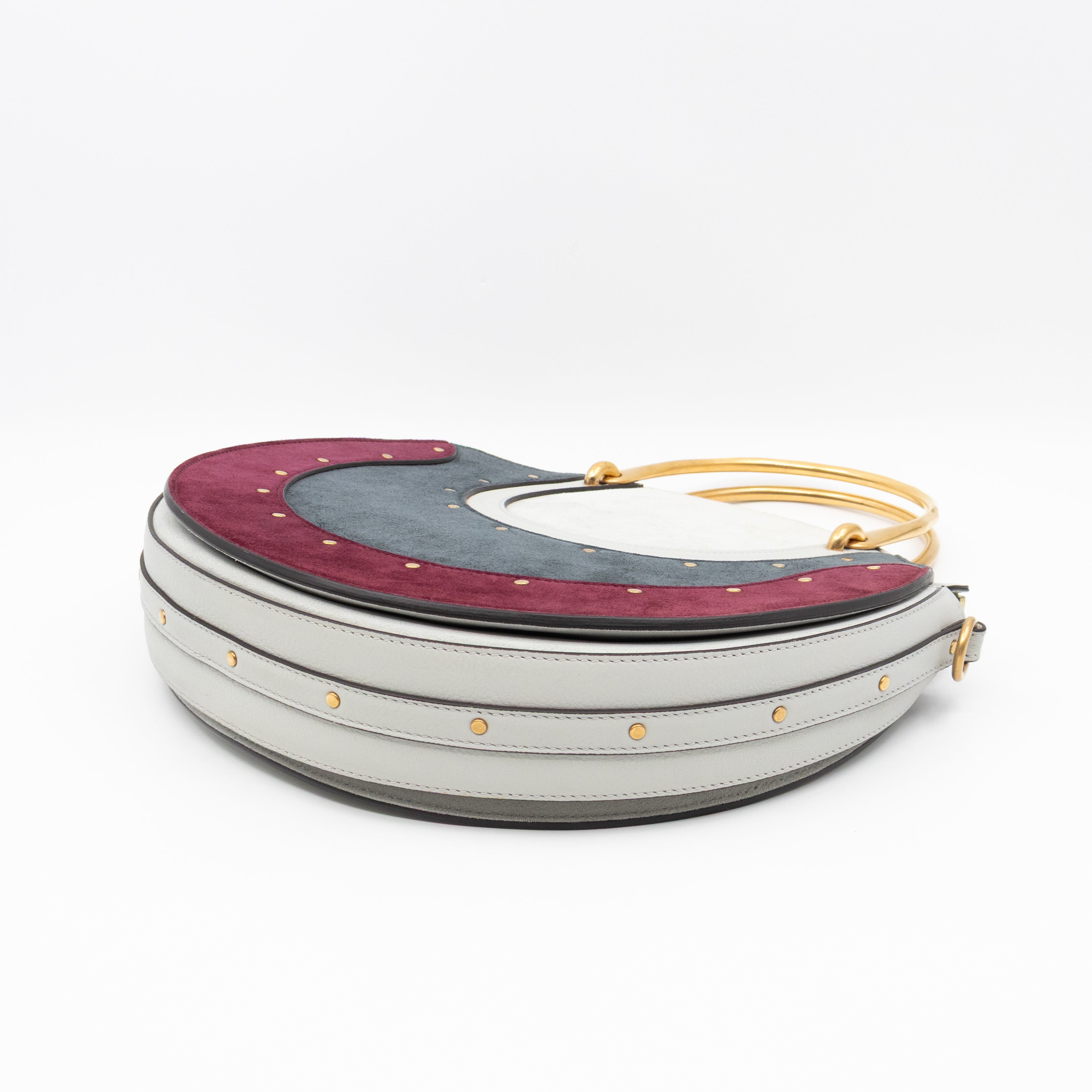 Pixie Large Round Bag Multicolor Suede & Leather