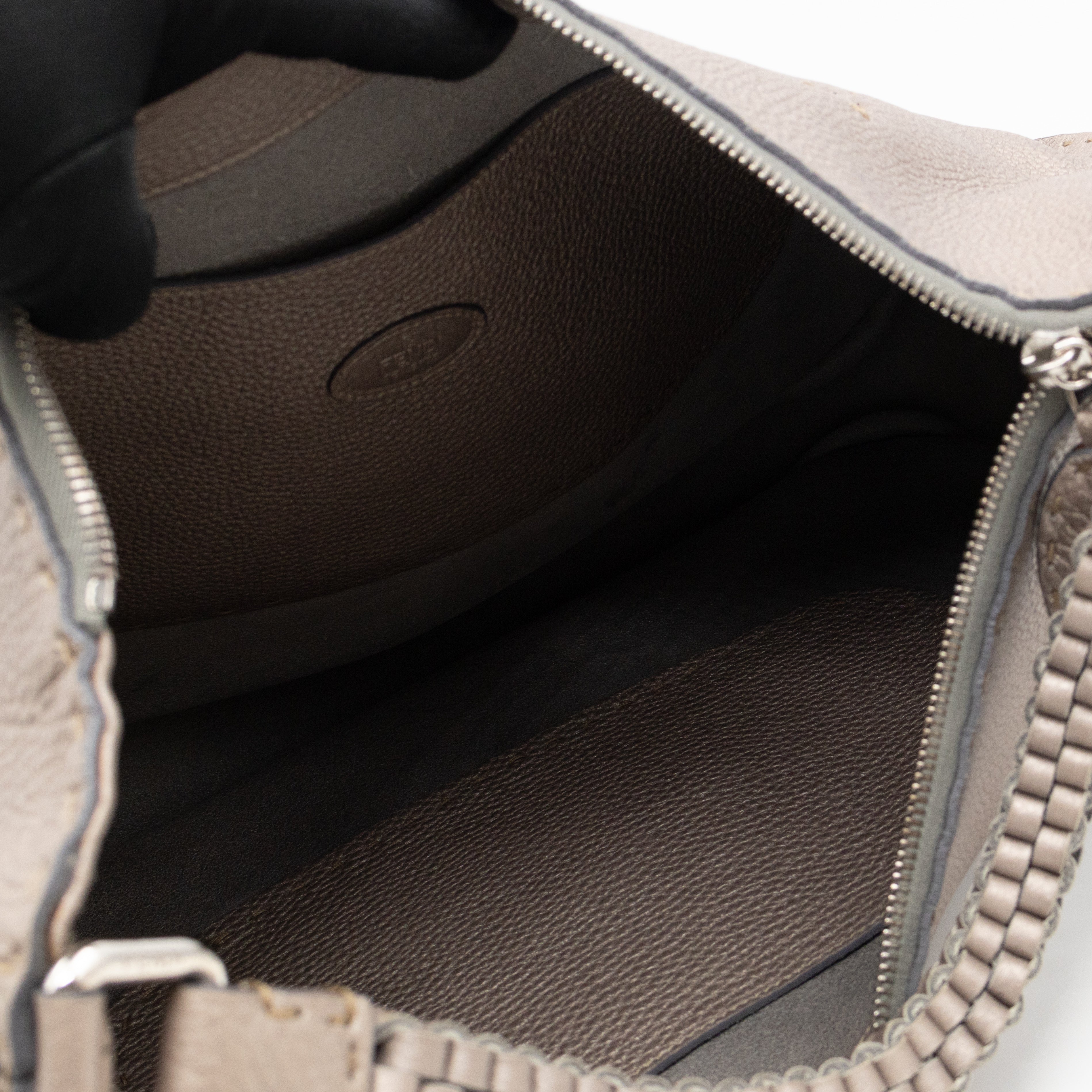 Selleria Hobo Bag Grey Metallic Roma Leather