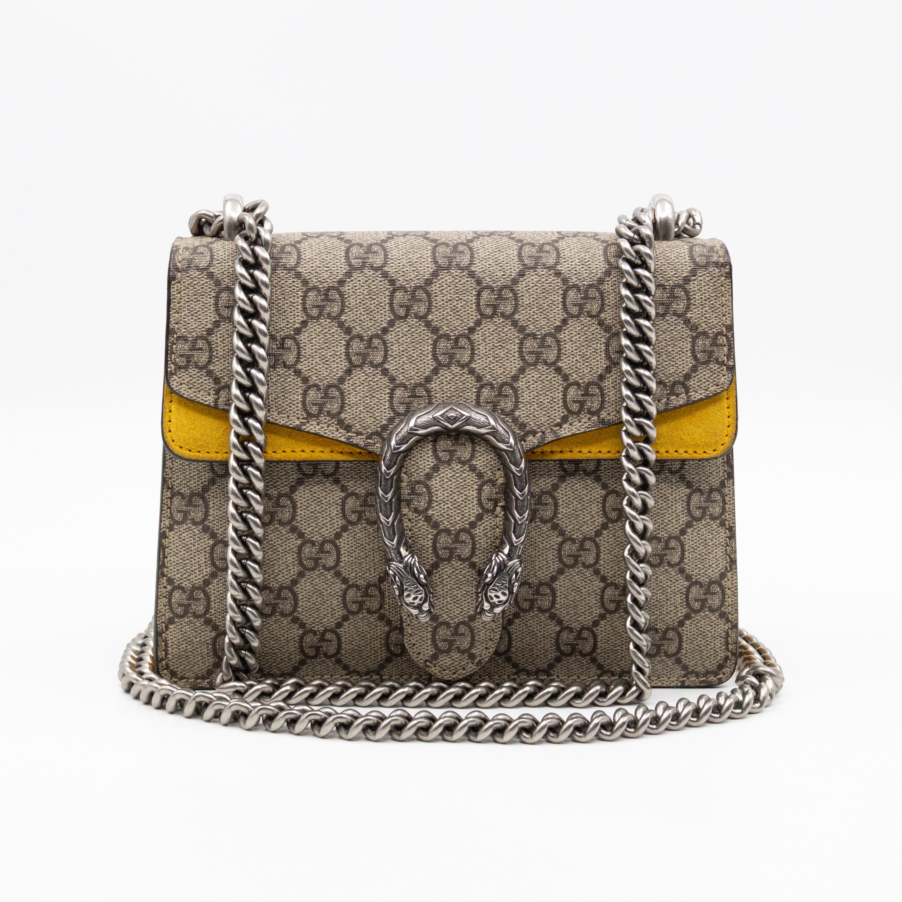 Dionysus Mini GG Supreme Yellow Suede