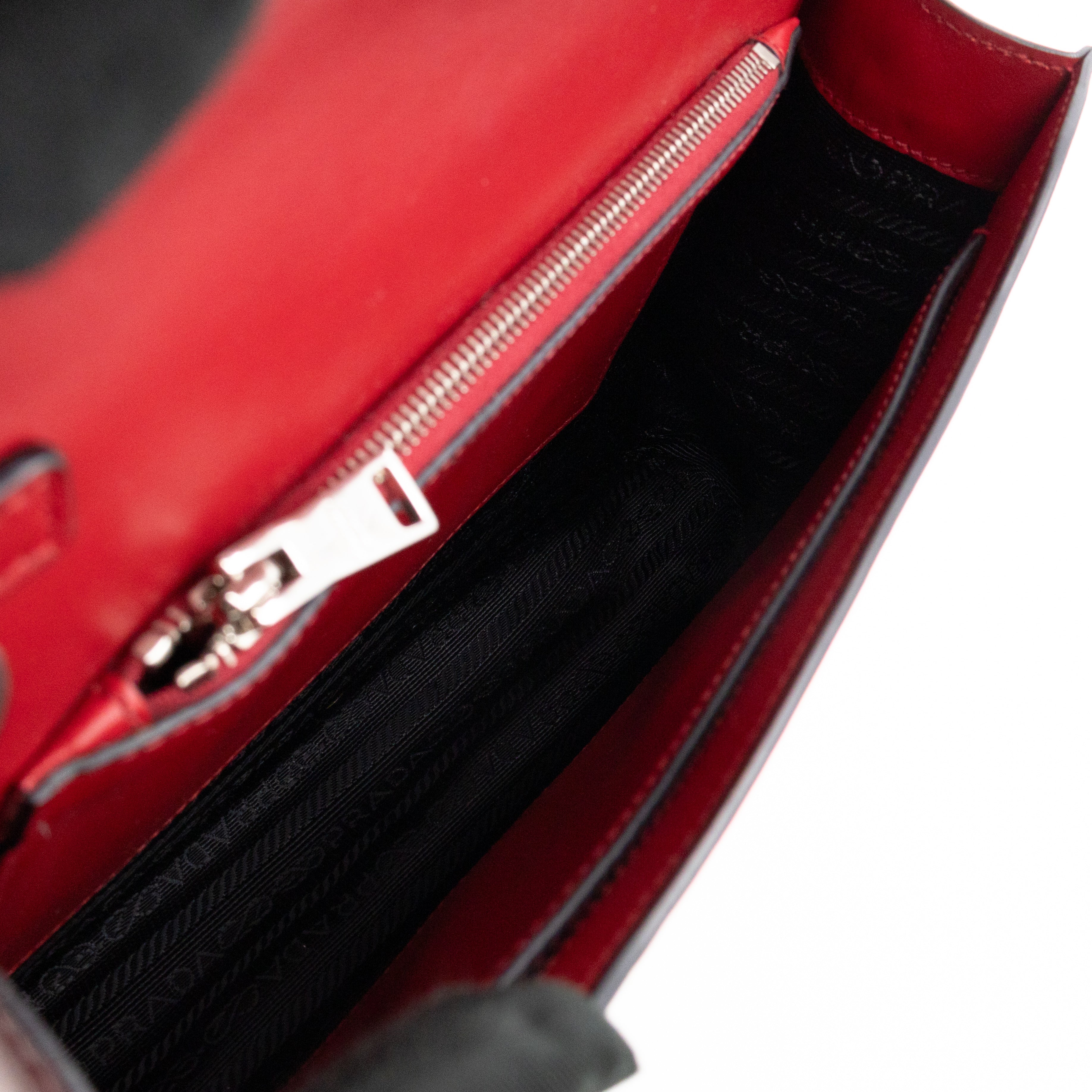 Elektra Studded Small Crossbody Bag Red Leather