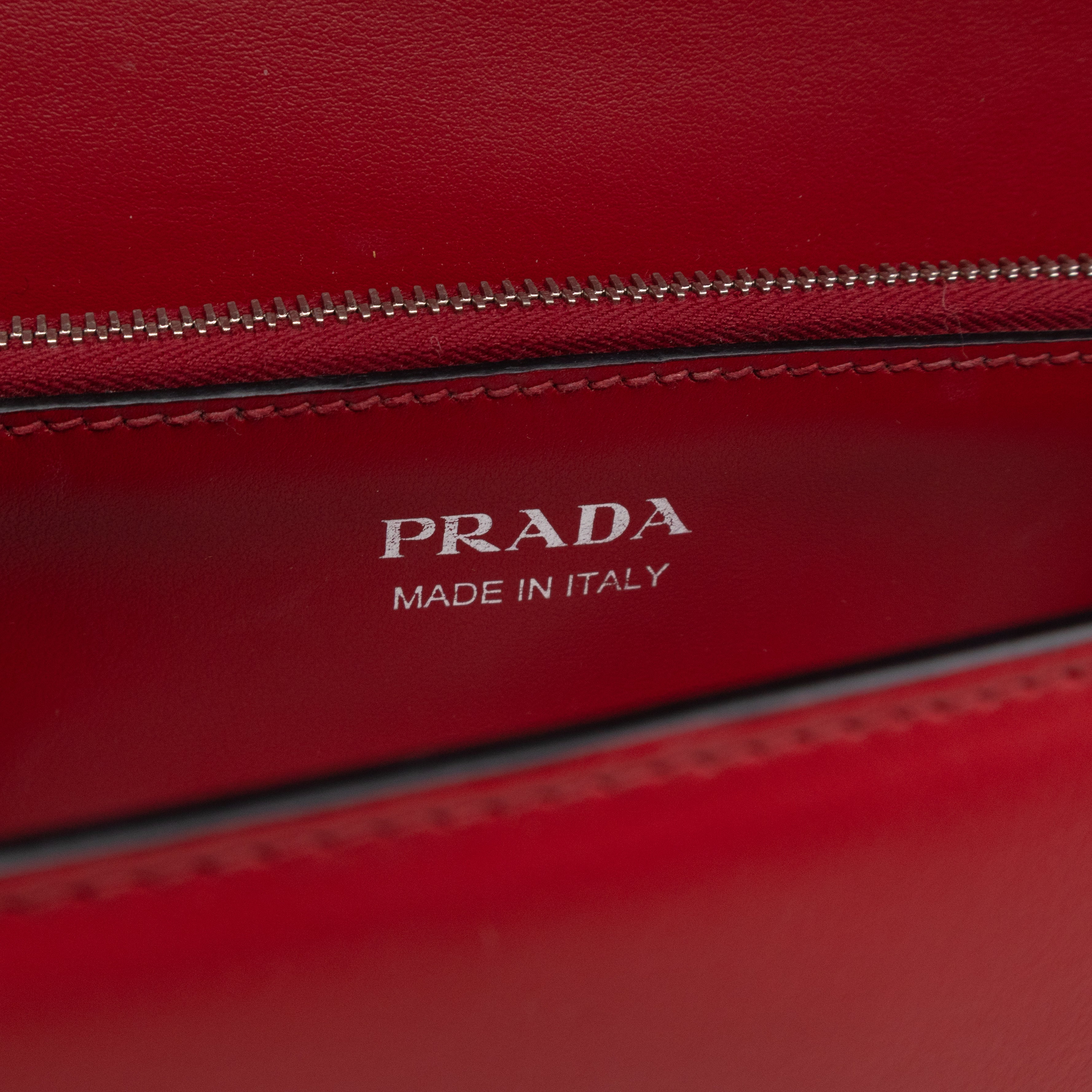 Elektra Studded Small Crossbody Bag Red Leather