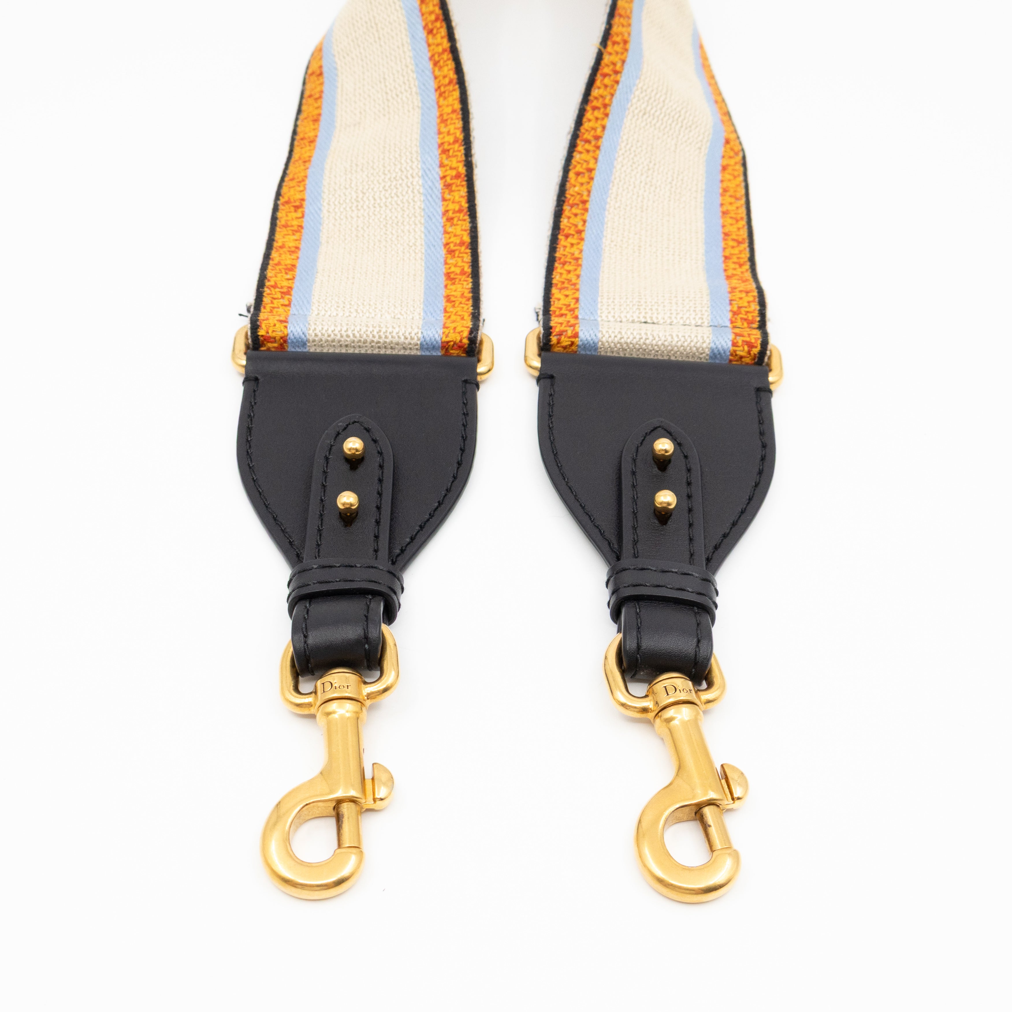 Saddle Bag Dior Oblique Embroidery with Canvas Shoulder Strap