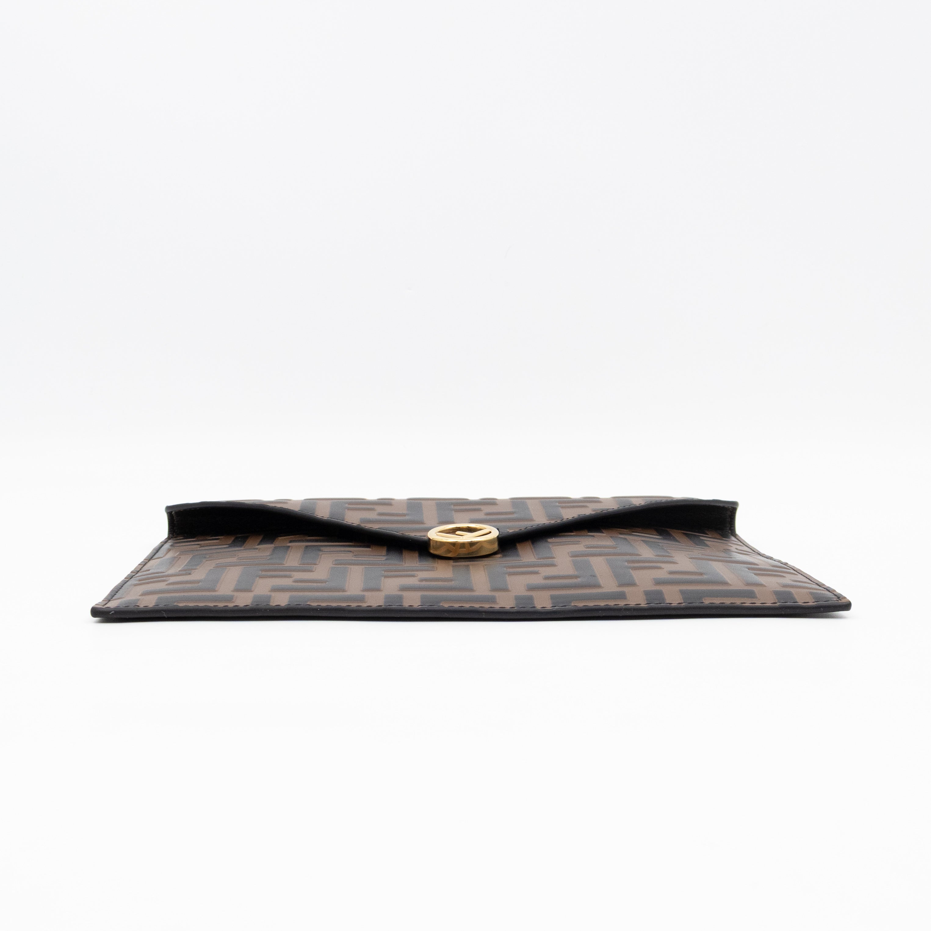 FF Diamonds Flat Pouch FF Brown Leather