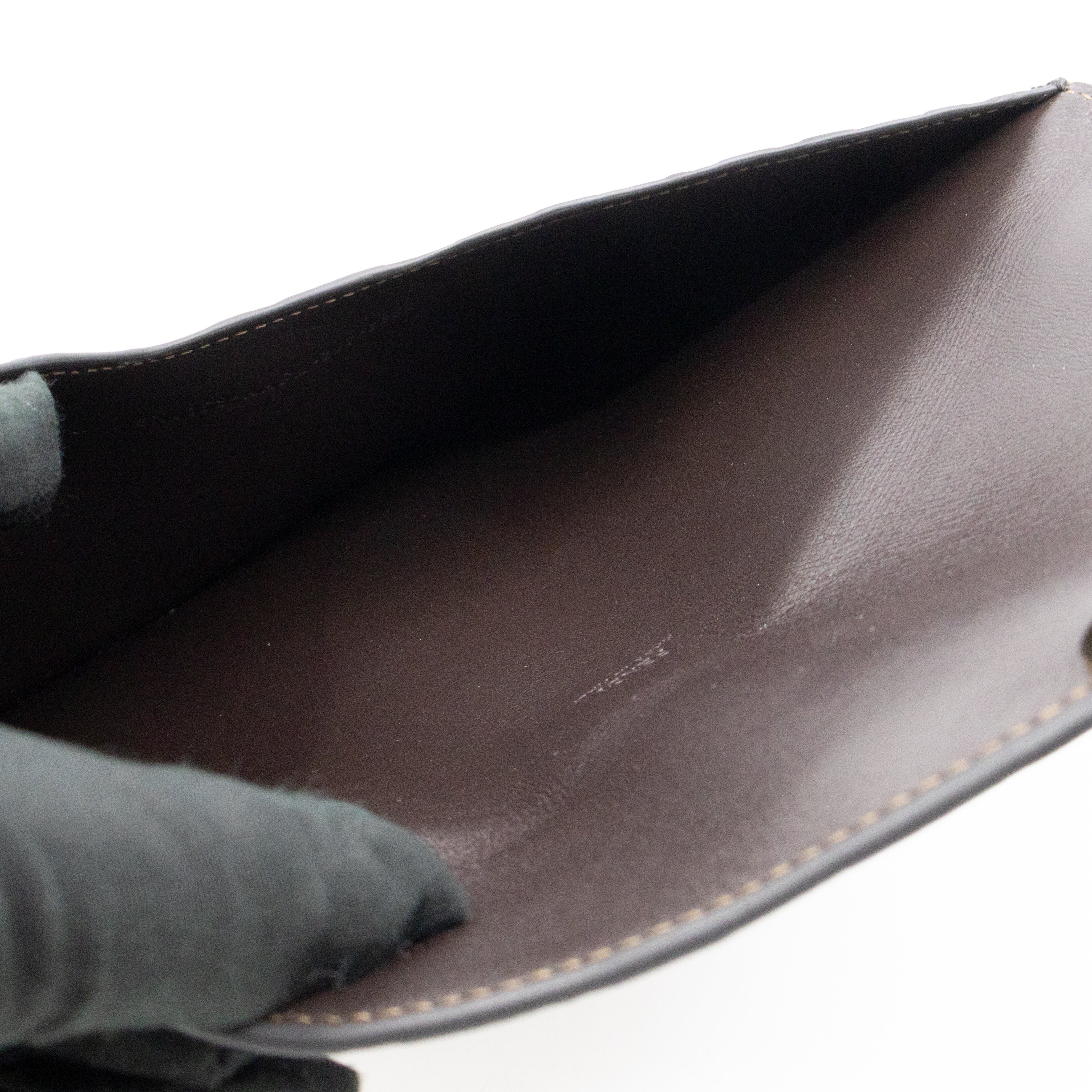 FF Diamonds Flat Pouch FF Brown Leather
