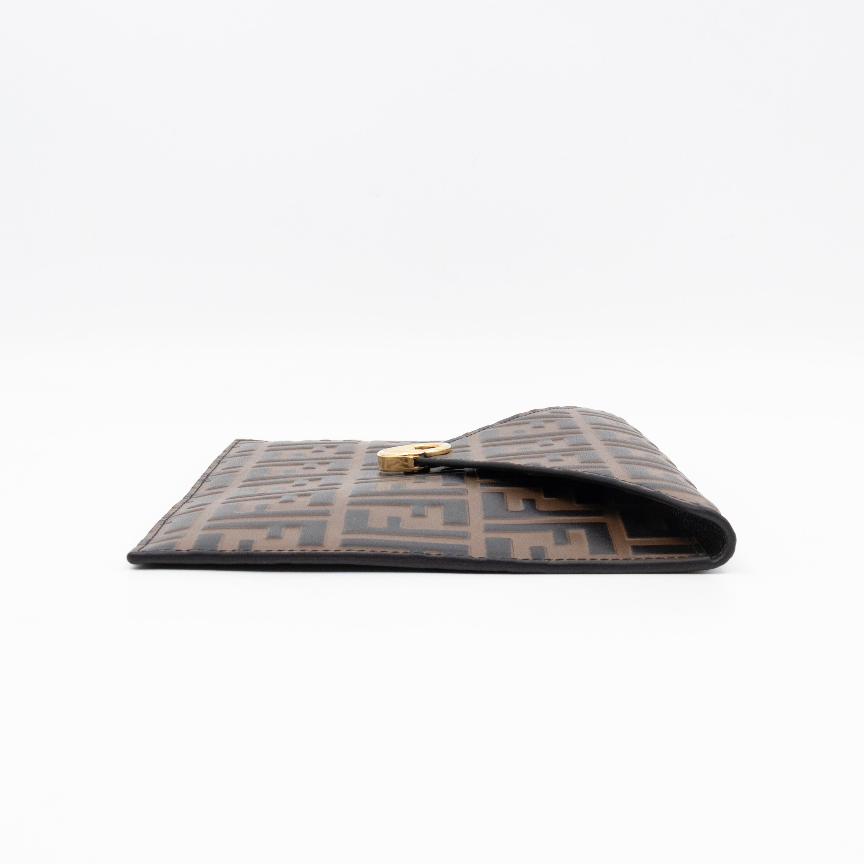 FF Diamonds Flat Pouch FF Brown Leather