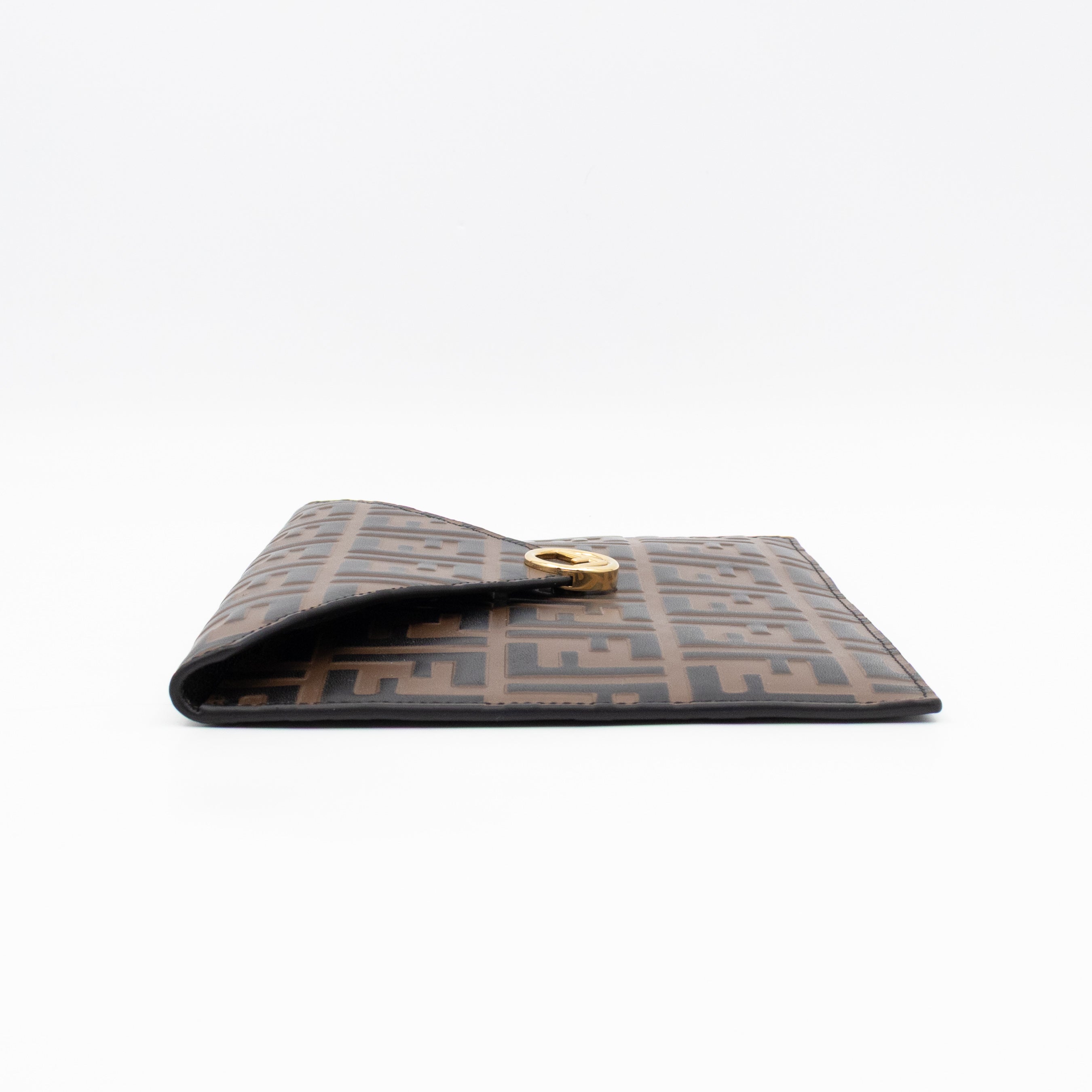 FF Diamonds Flat Pouch FF Brown Leather