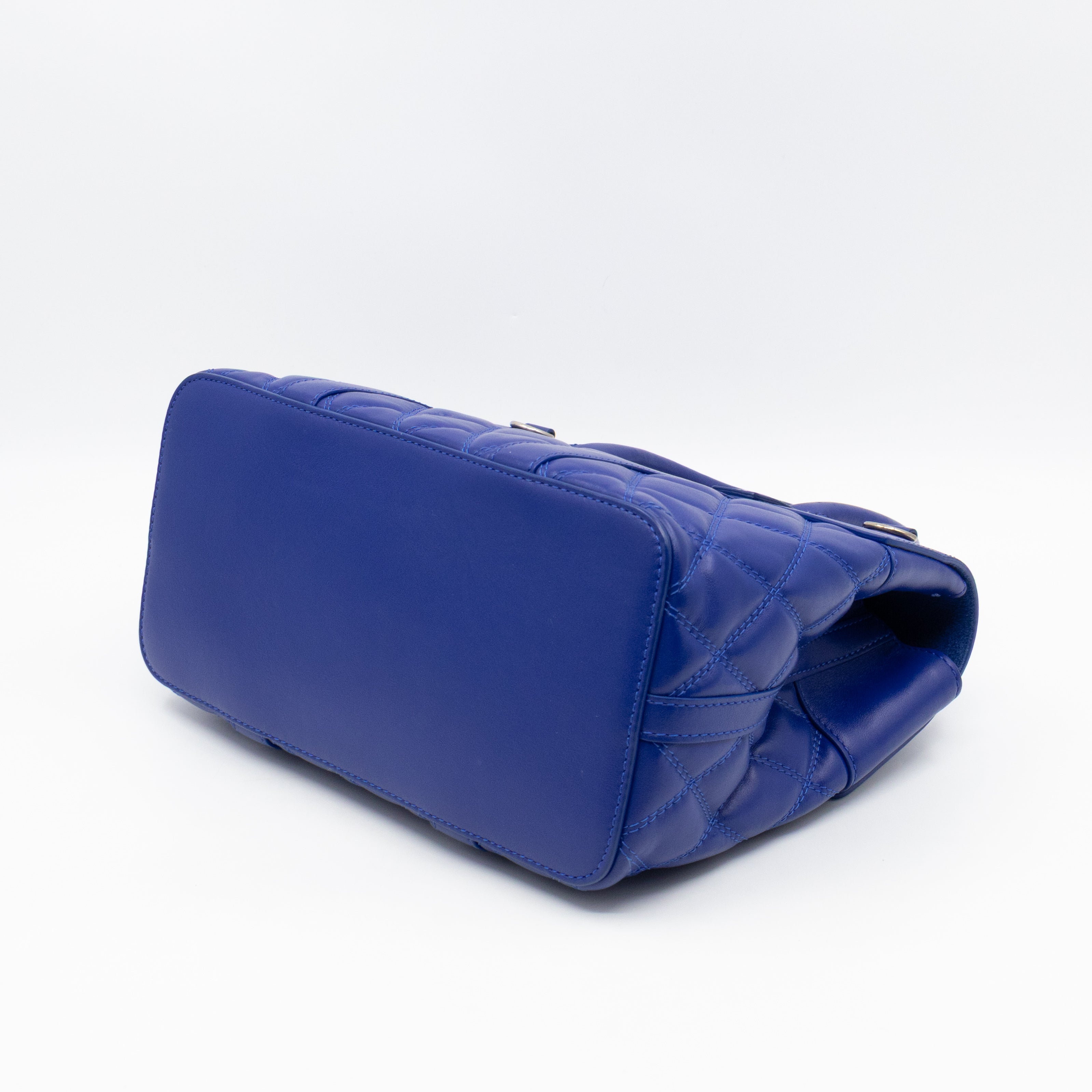 Small Quilted Bayswater Indigo Blue Leather