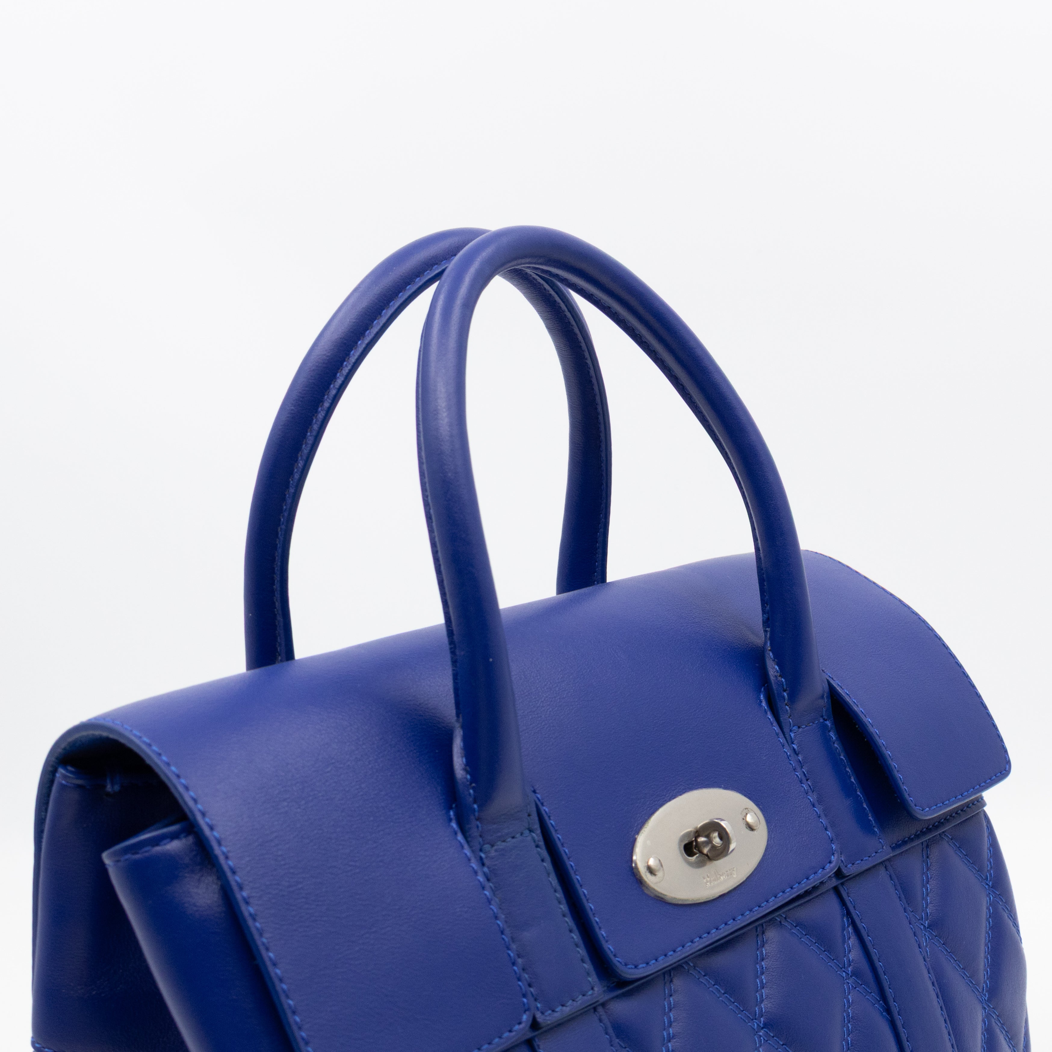 Small Quilted Bayswater Indigo Blue Leather