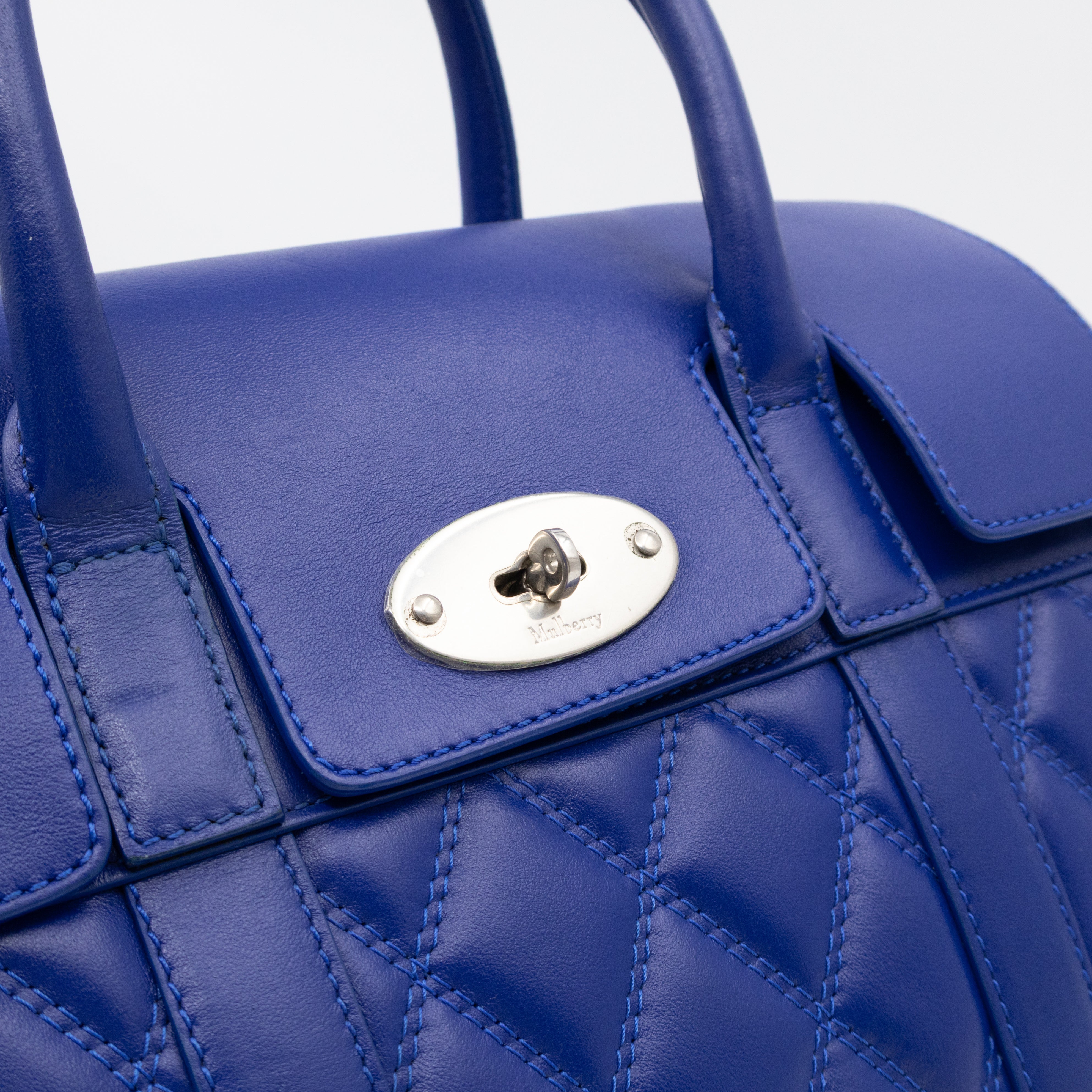Small Quilted Bayswater Indigo Blue Leather
