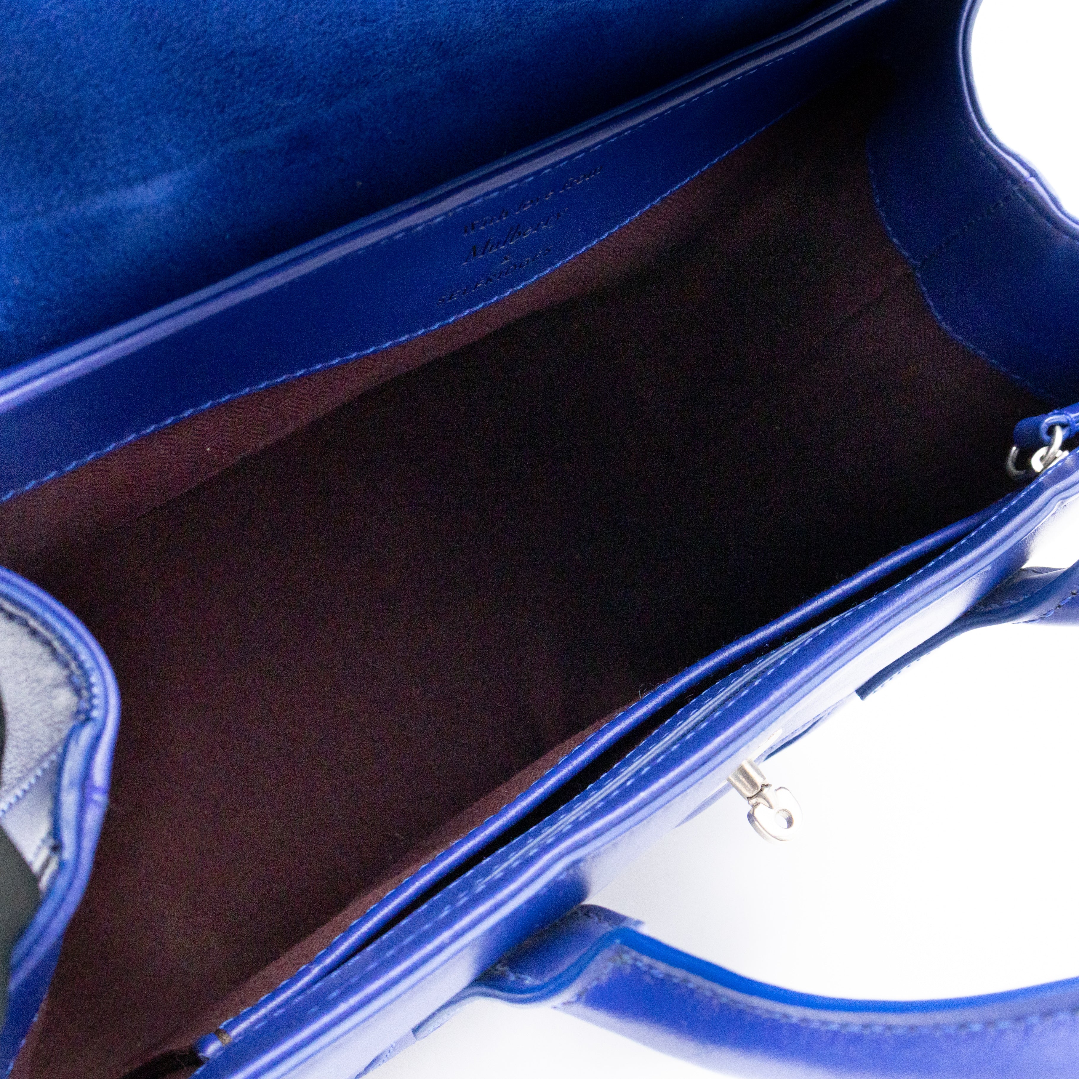 Small Quilted Bayswater Indigo Blue Leather