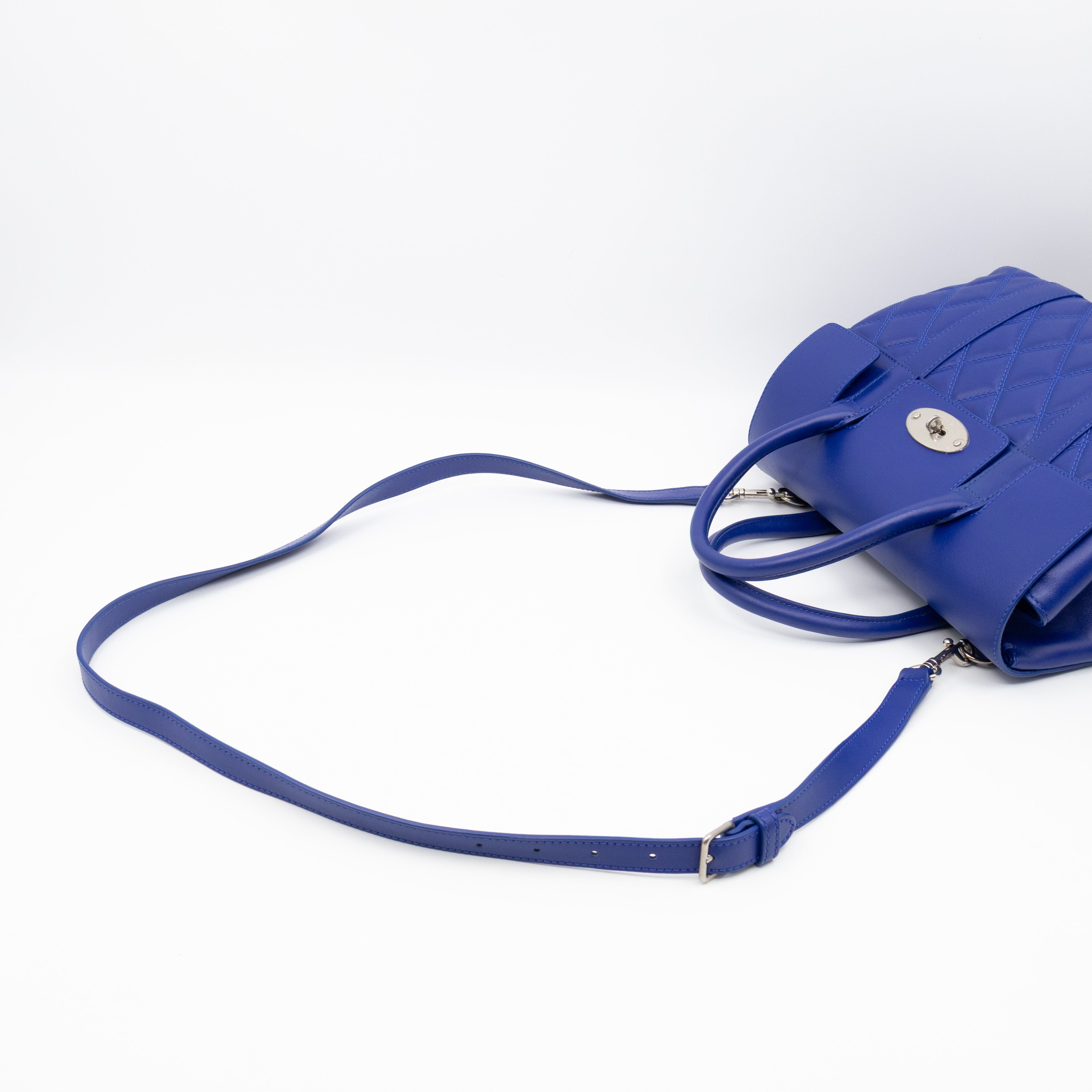 Small Quilted Bayswater Indigo Blue Leather