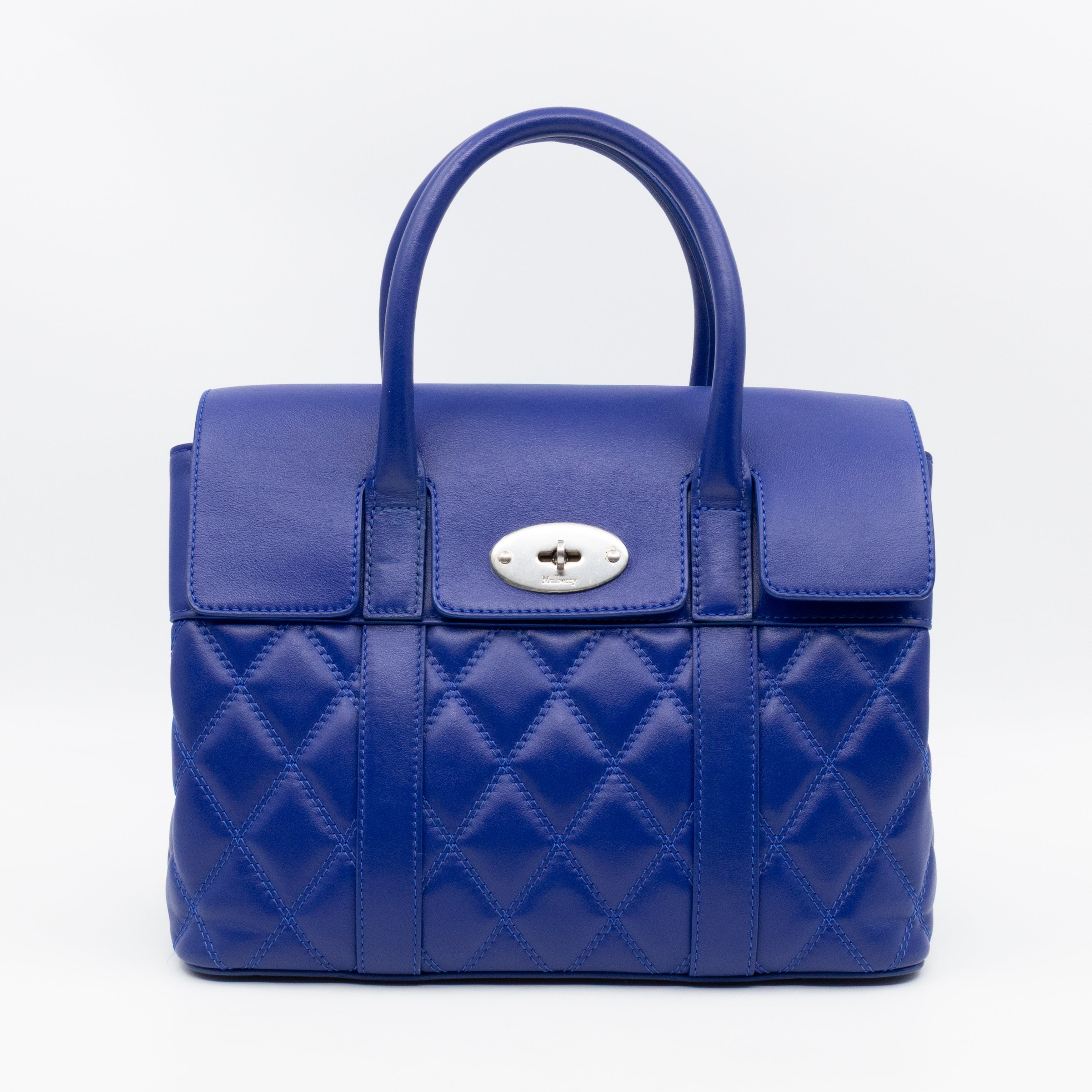 Small Quilted Bayswater Indigo Blue Leather