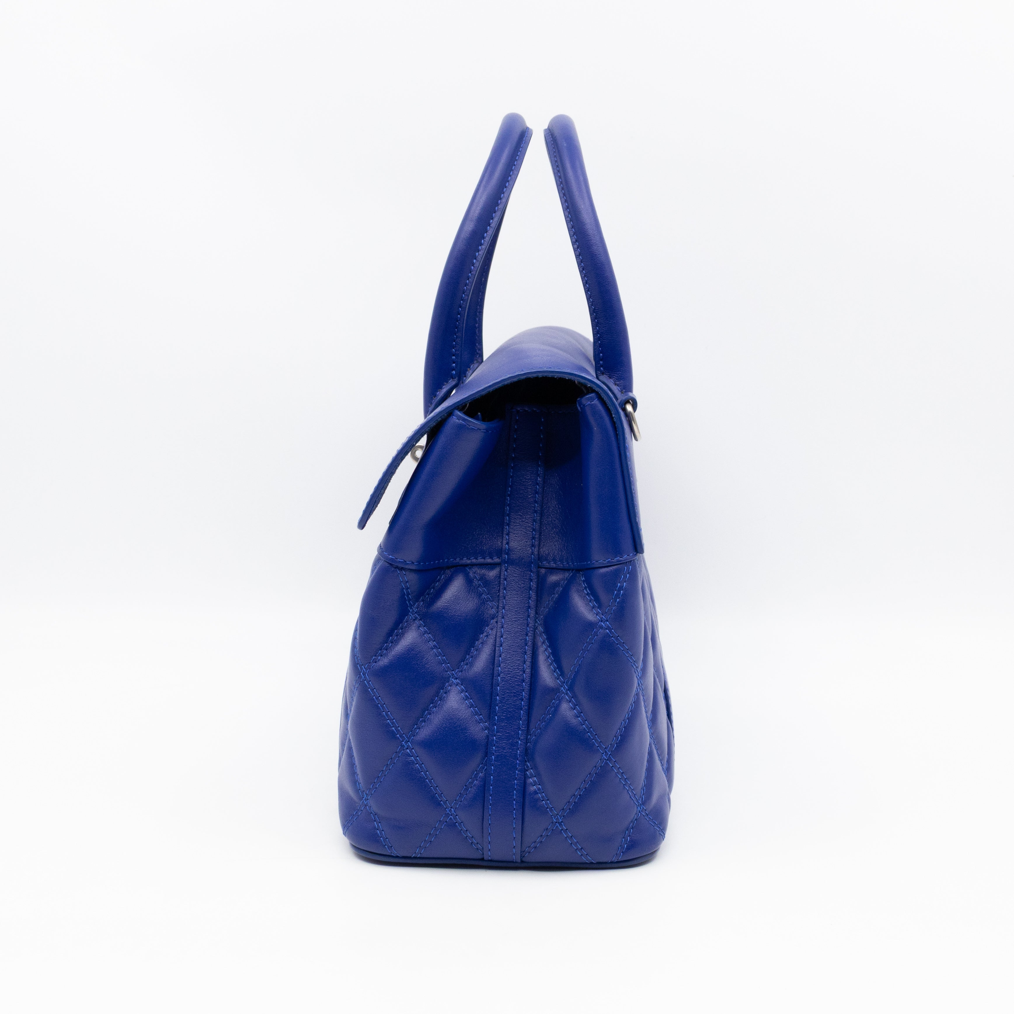 Small Quilted Bayswater Indigo Blue Leather