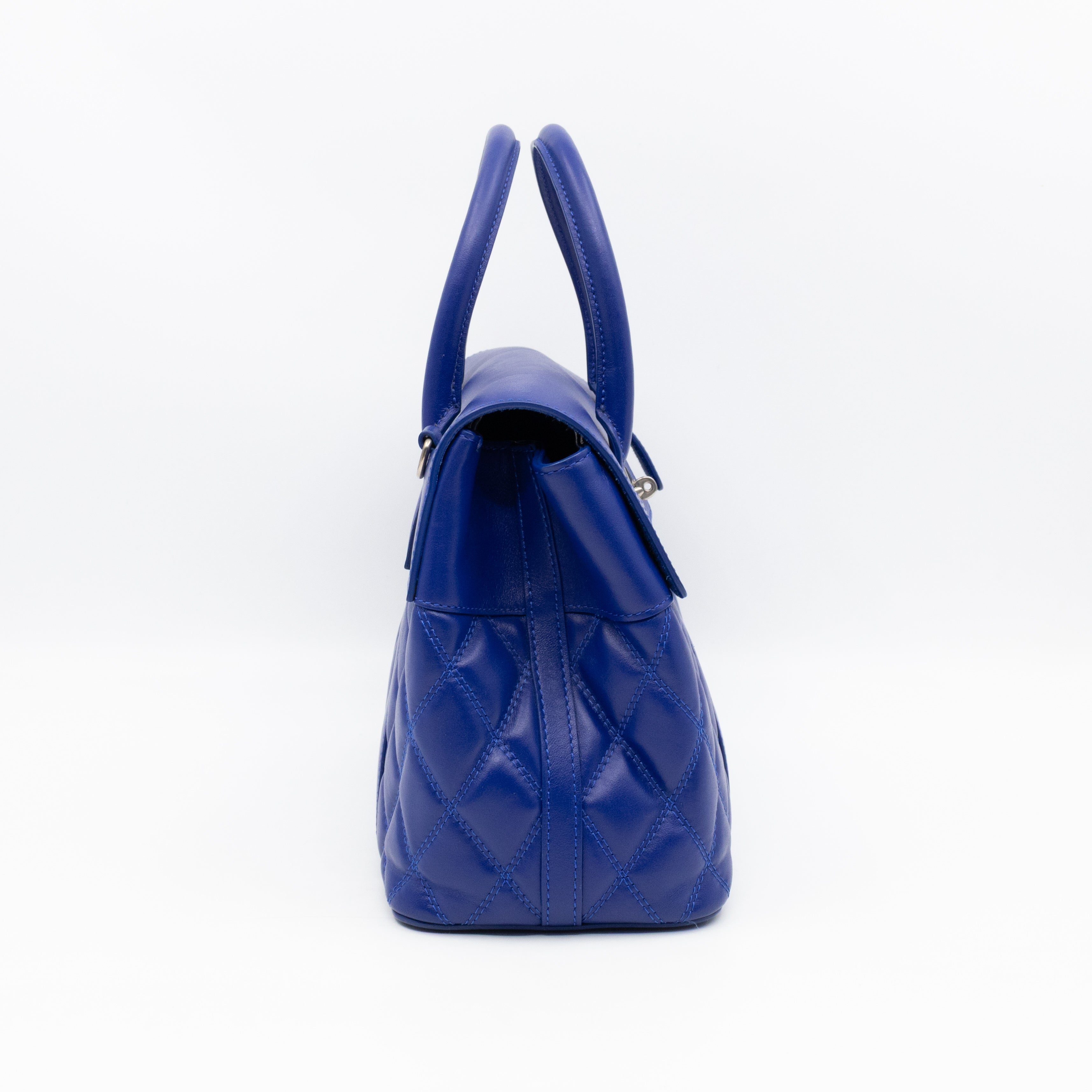 Small Quilted Bayswater Indigo Blue Leather
