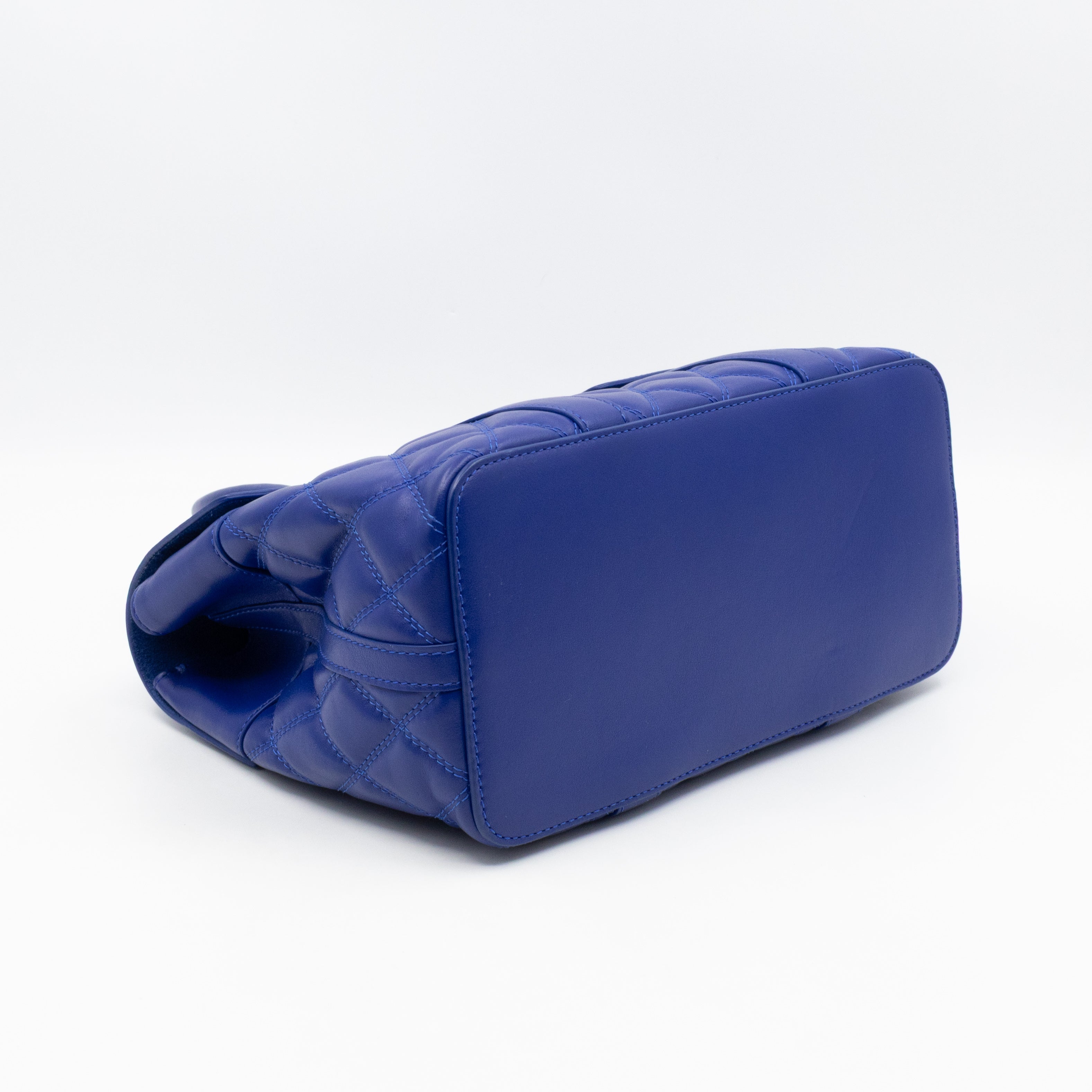 Small Quilted Bayswater Indigo Blue Leather