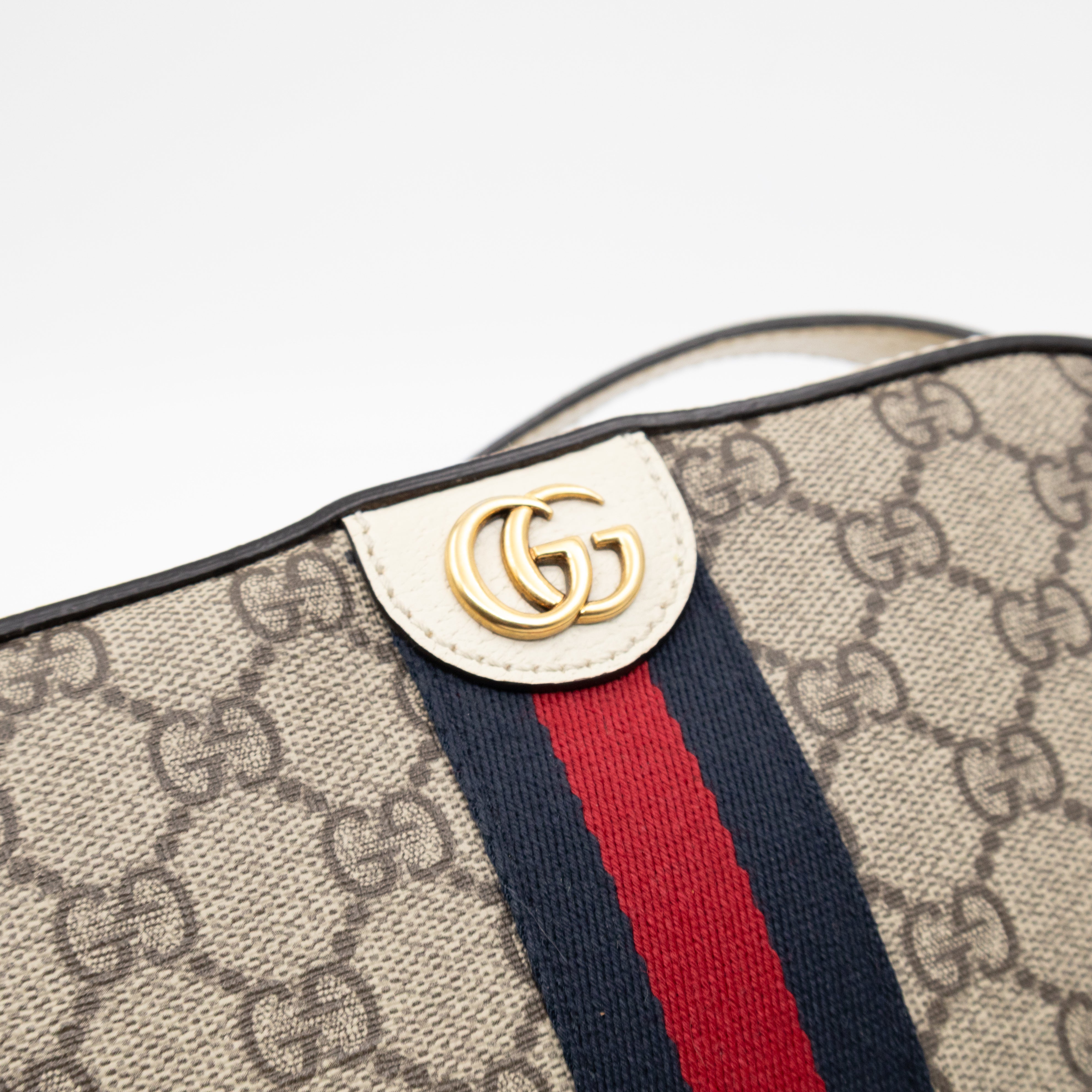 Ophidia Crossbody Bag GG Supreme White Leather