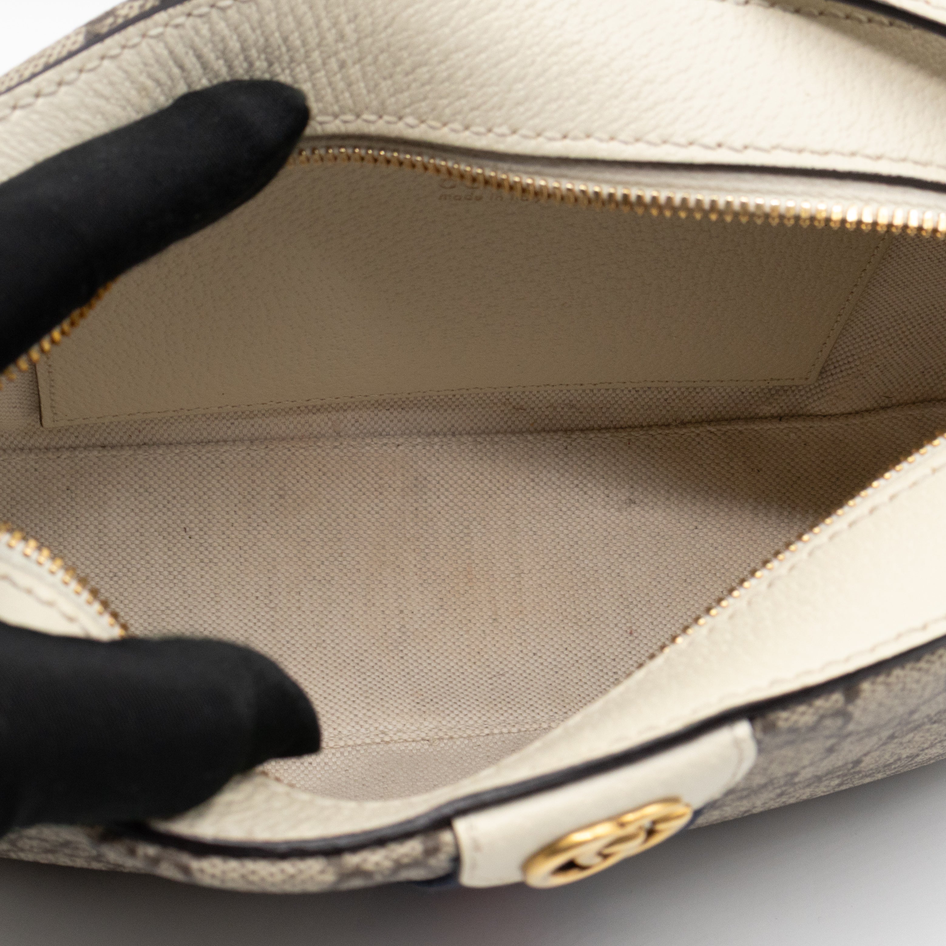 Ophidia Crossbody Bag GG Supreme White Leather