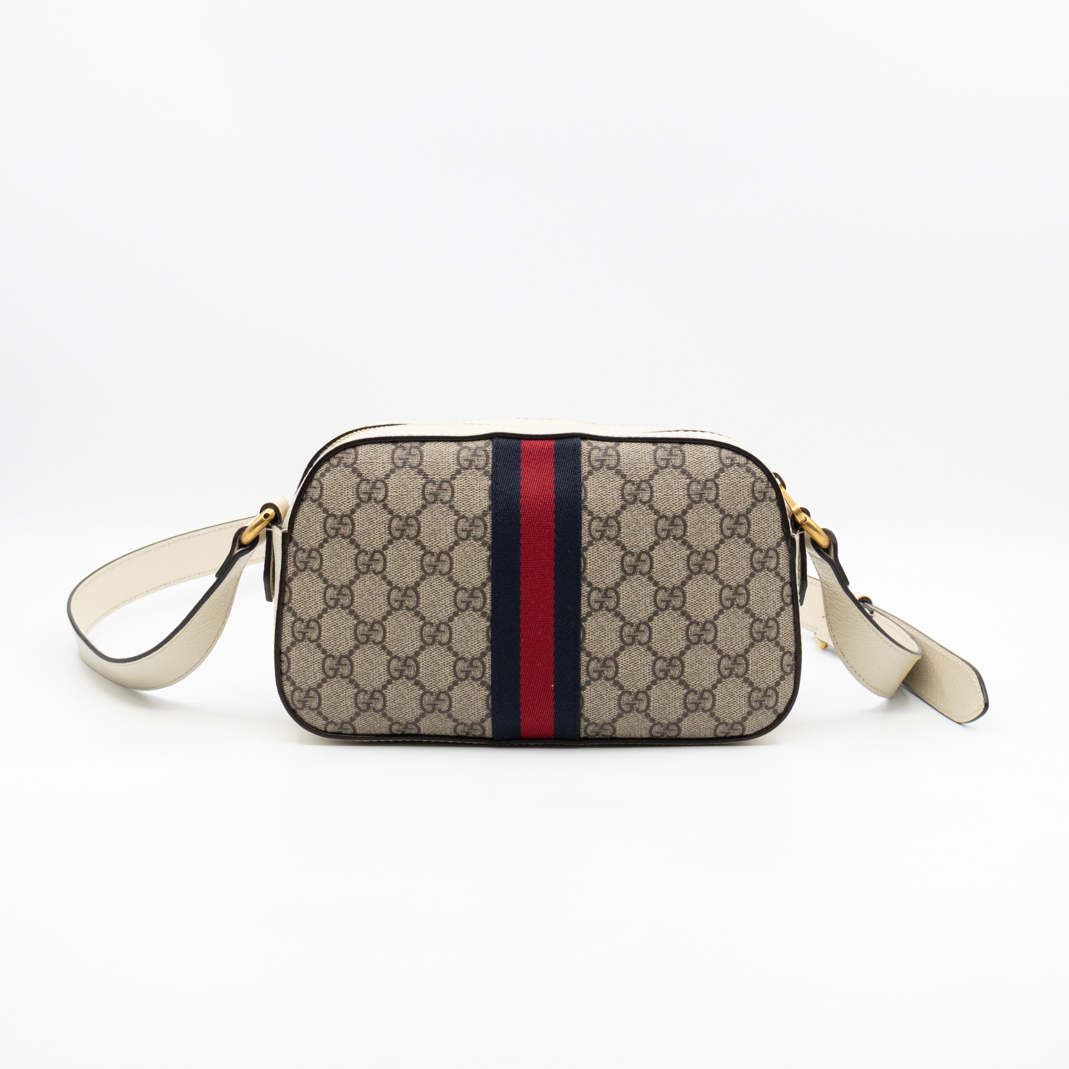 Ophidia Crossbody Bag GG Supreme White Leather
