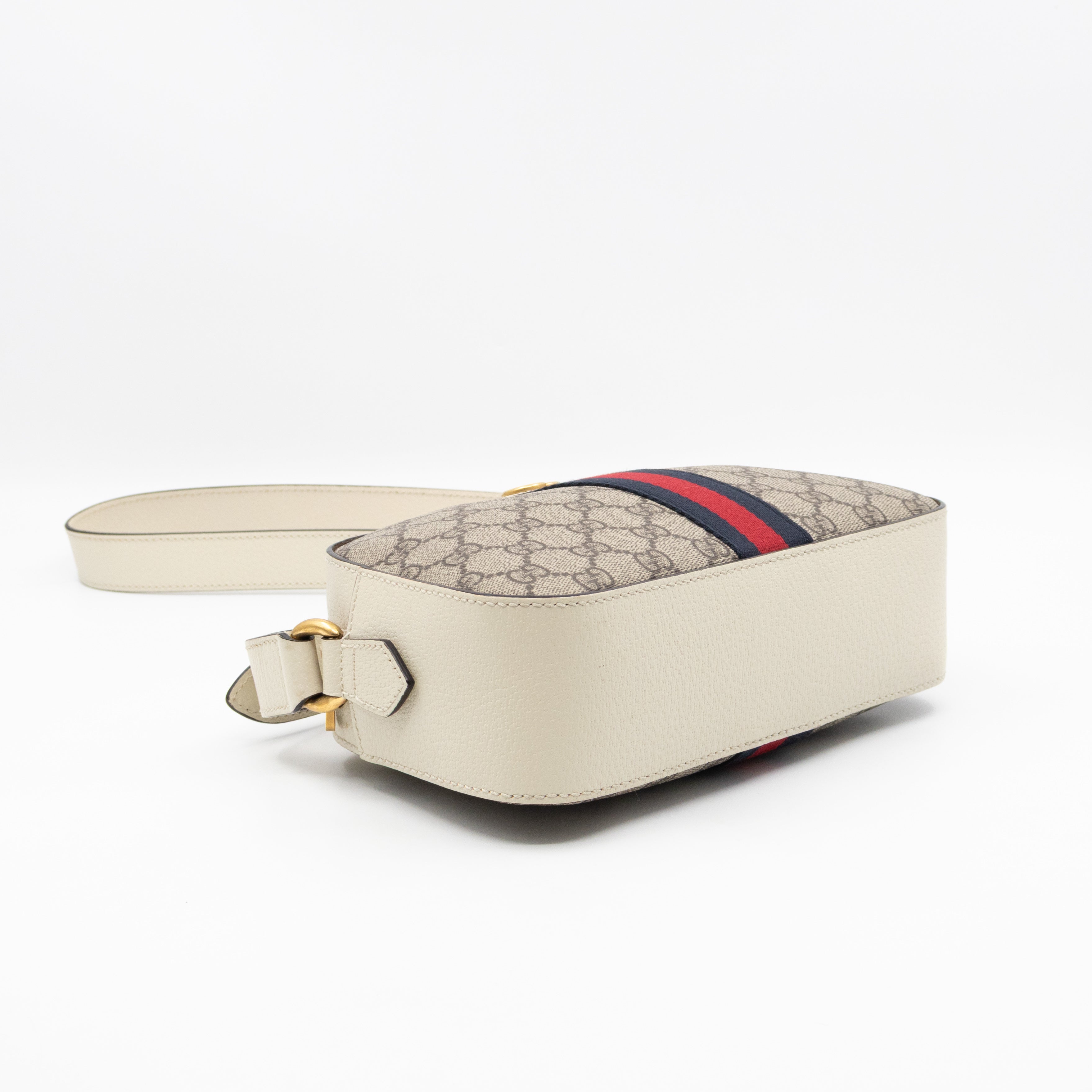 Ophidia Crossbody Bag GG Supreme White Leather