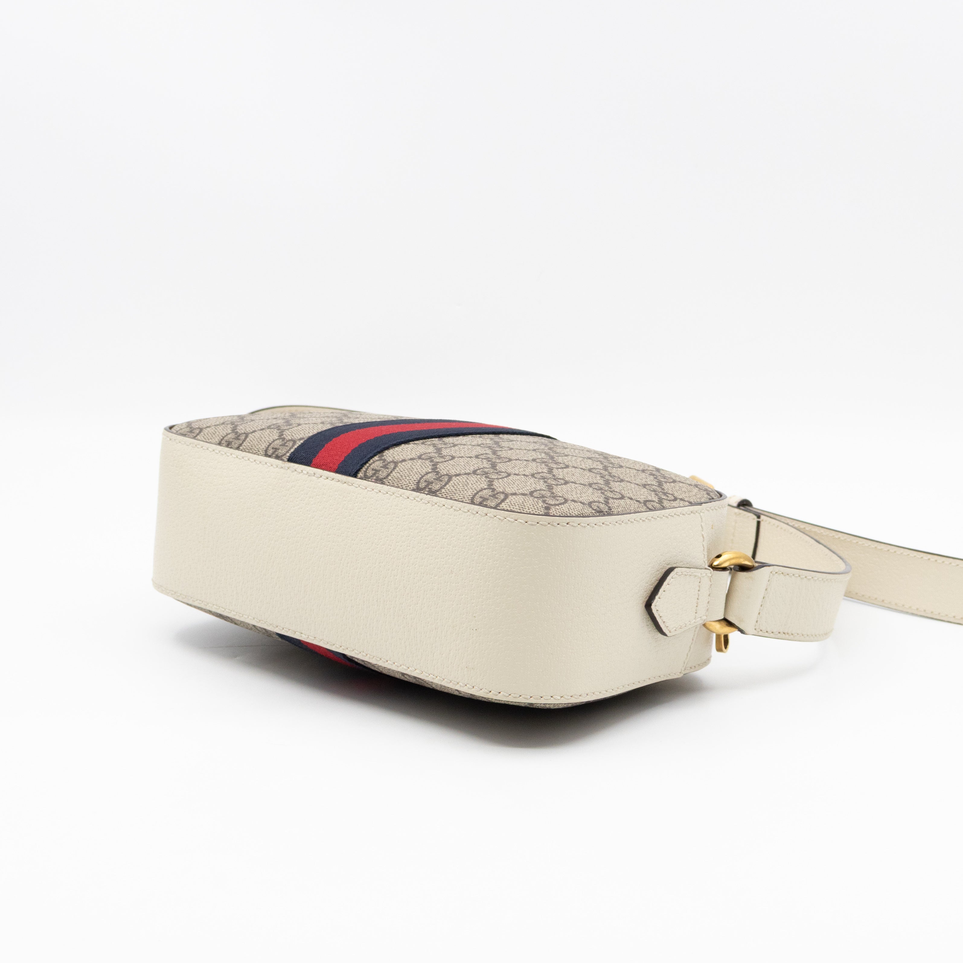 Ophidia Crossbody Bag GG Supreme White Leather