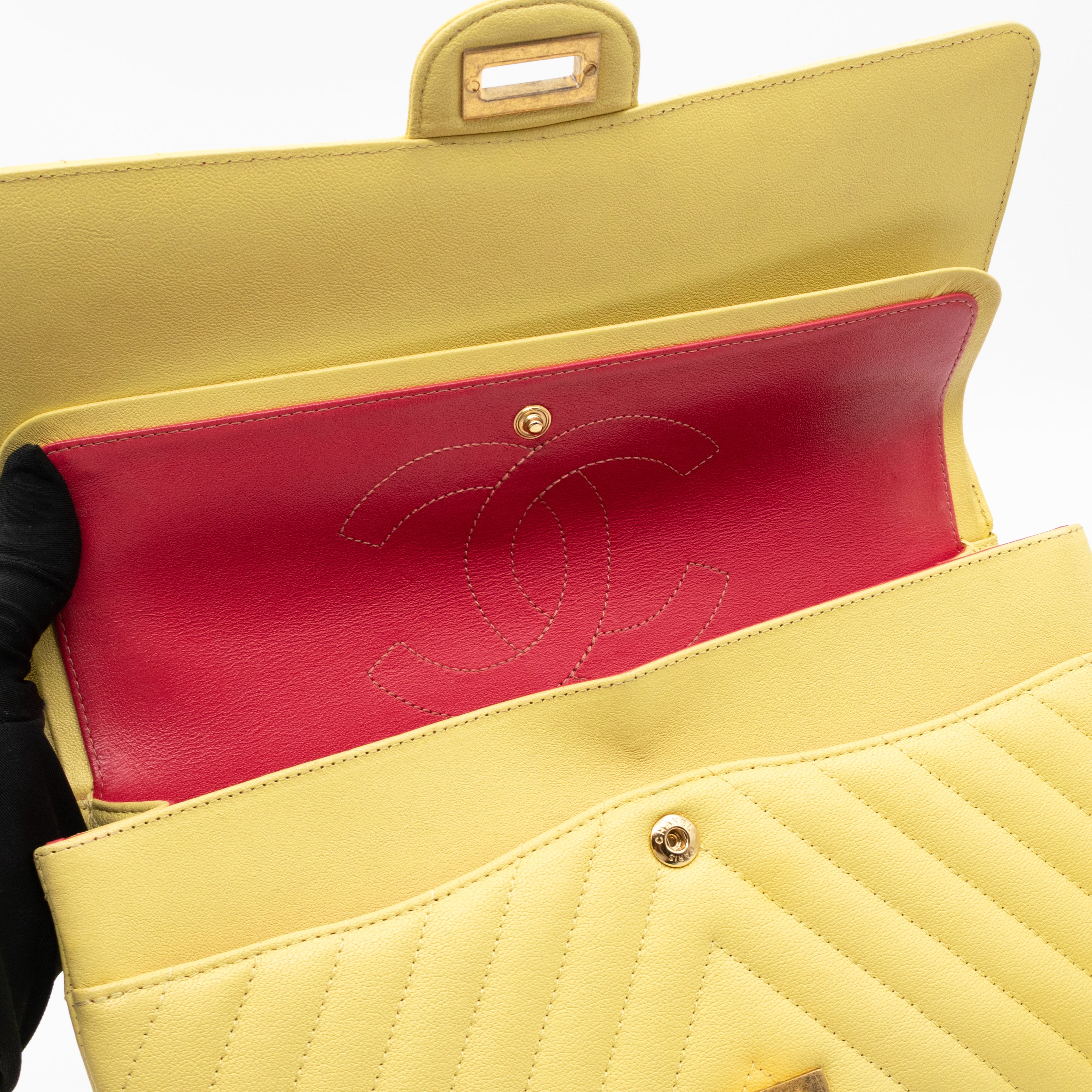2.55 Reissue 226 Double Flap Bag Yellow Leather