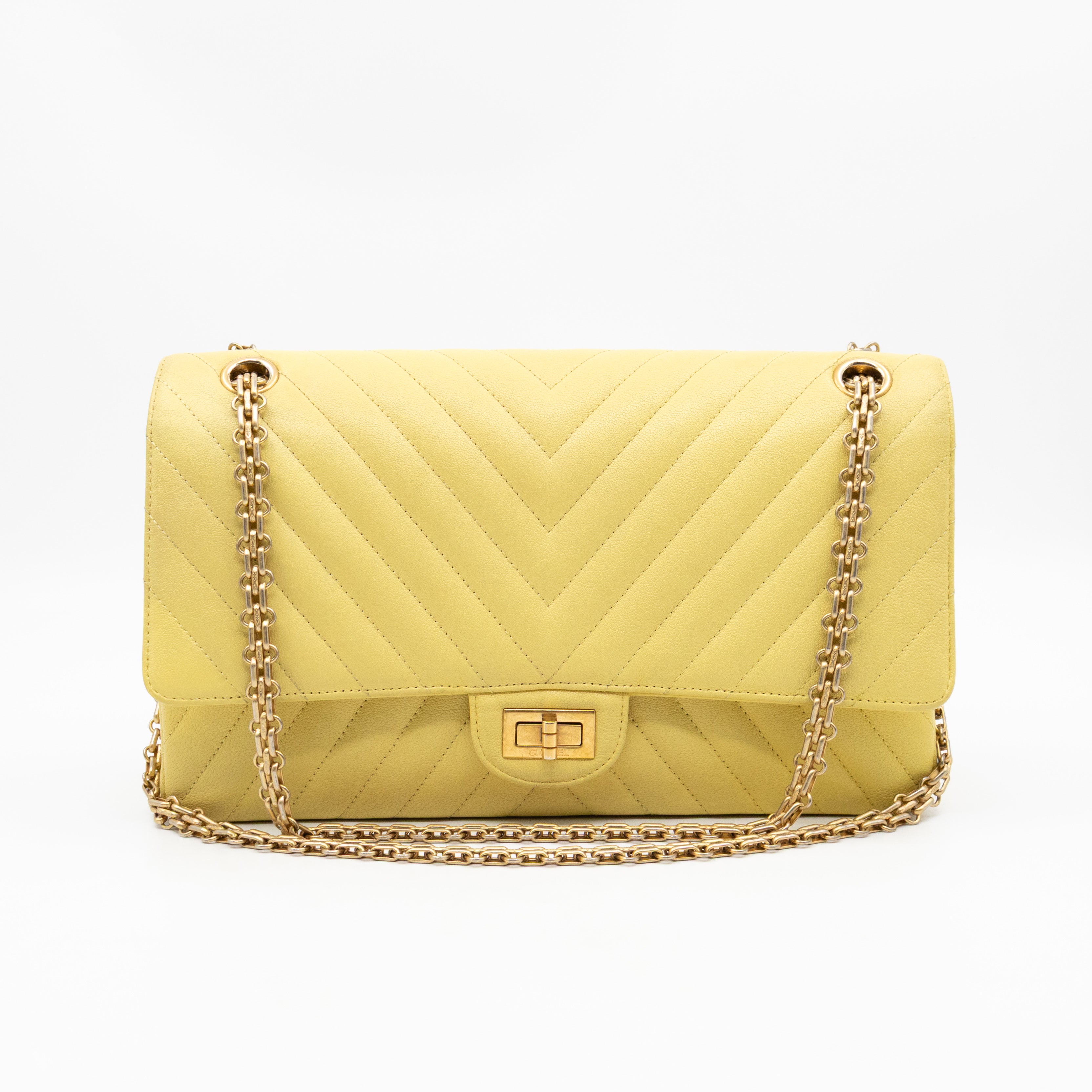 2.55 Reissue 226 Double Flap Bag Yellow Leather