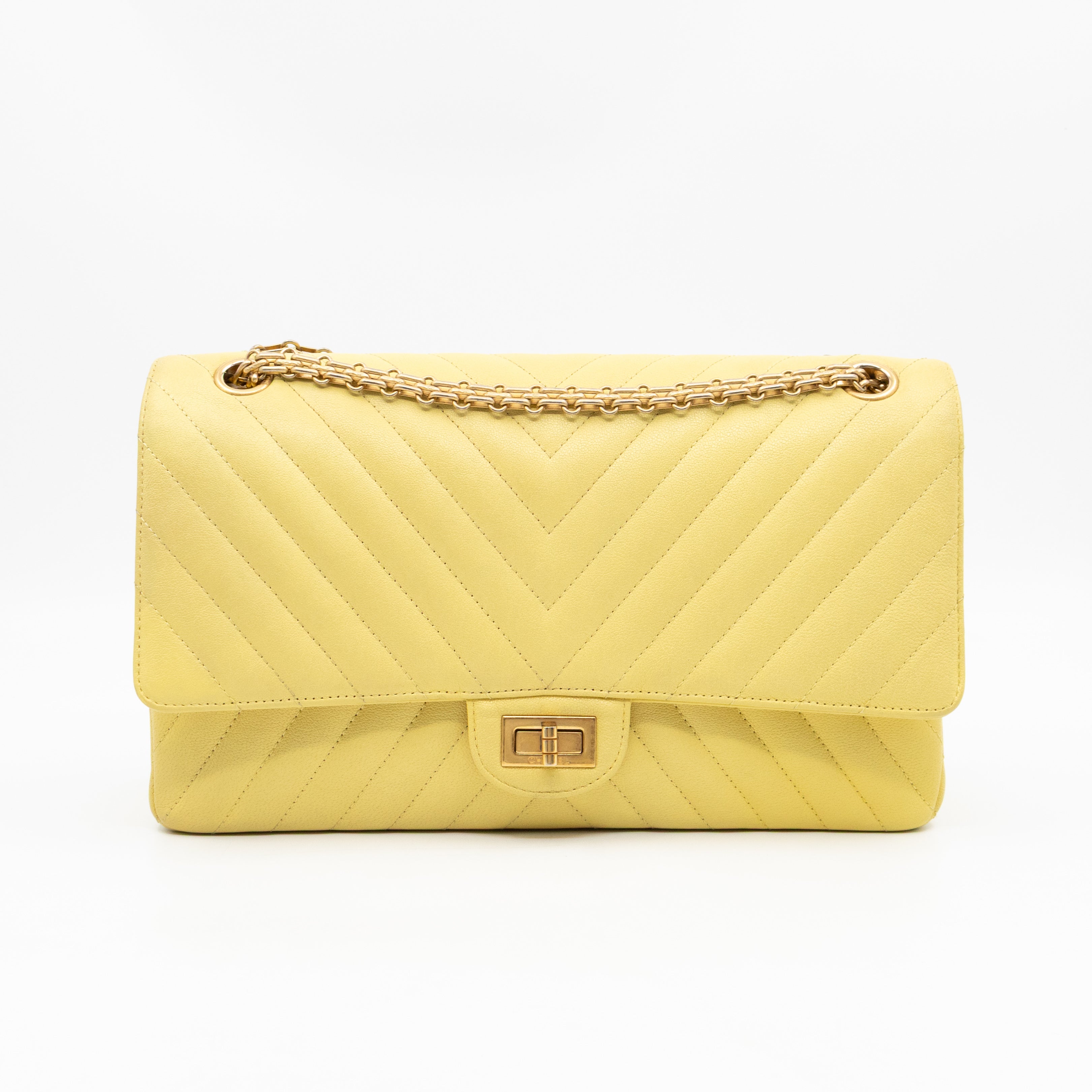 2.55 Reissue 226 Double Flap Bag Yellow Leather