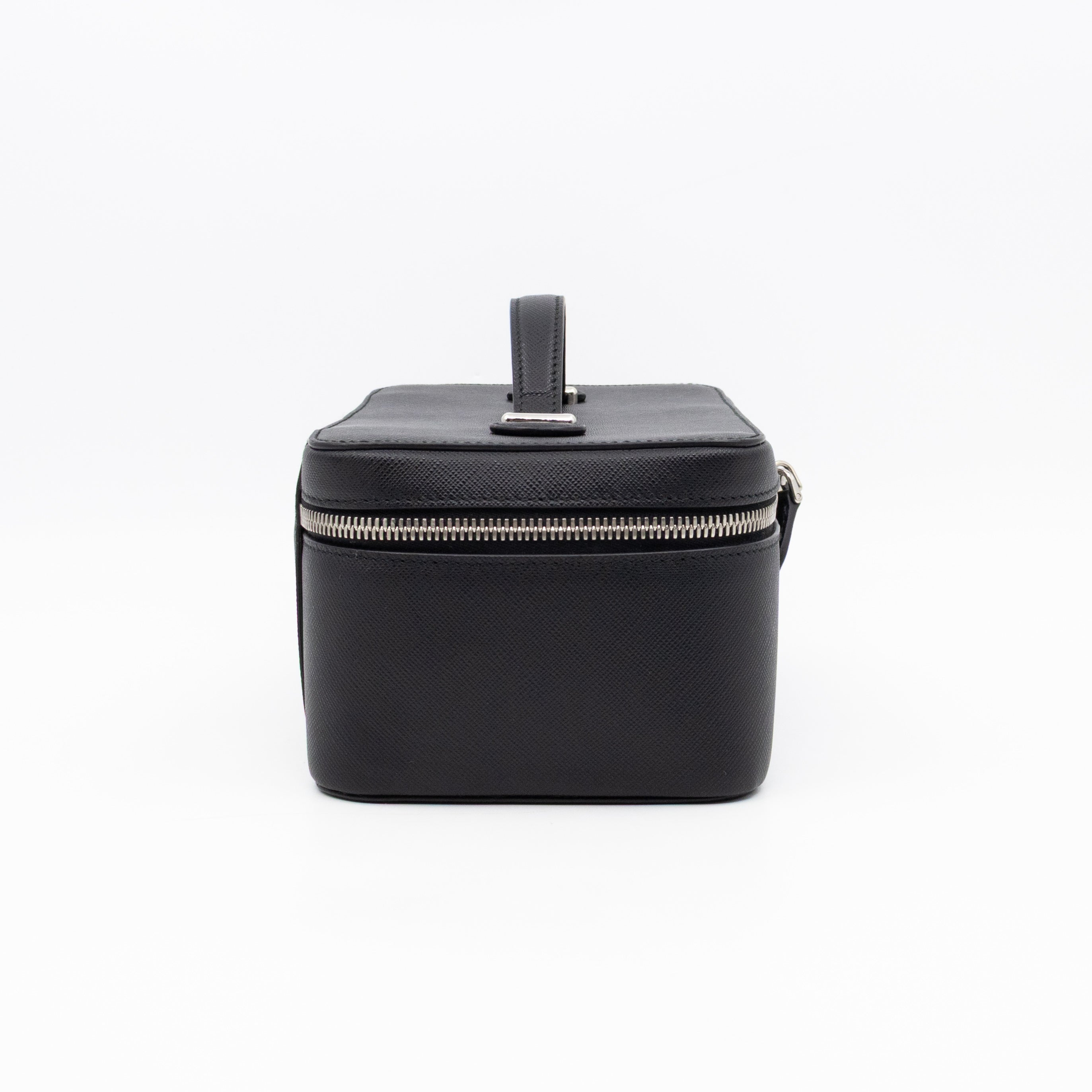 Vanity Case Black Saffiano Leather