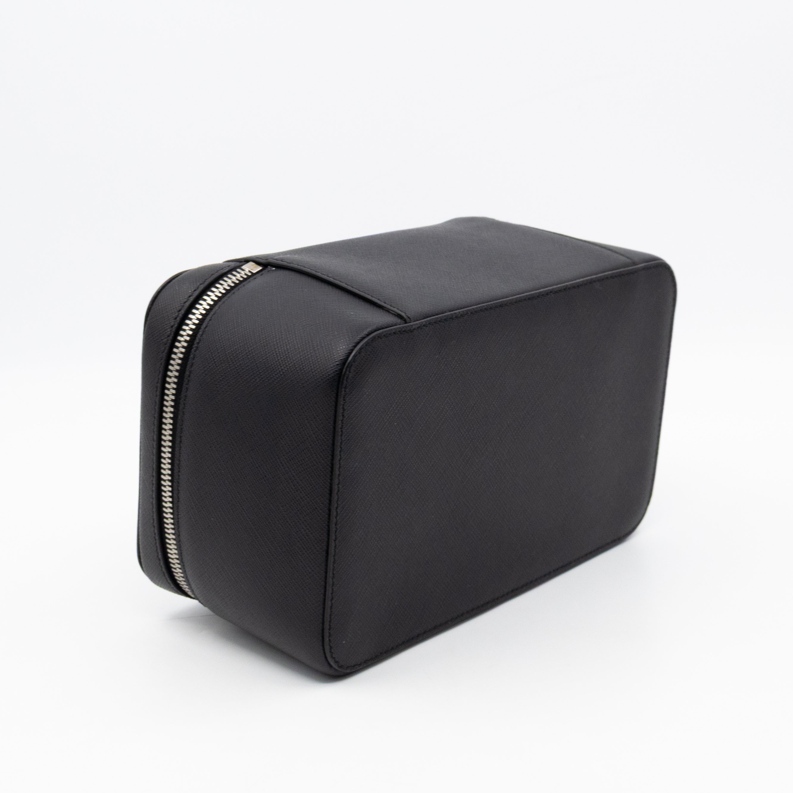 Vanity Case Black Saffiano Leather
