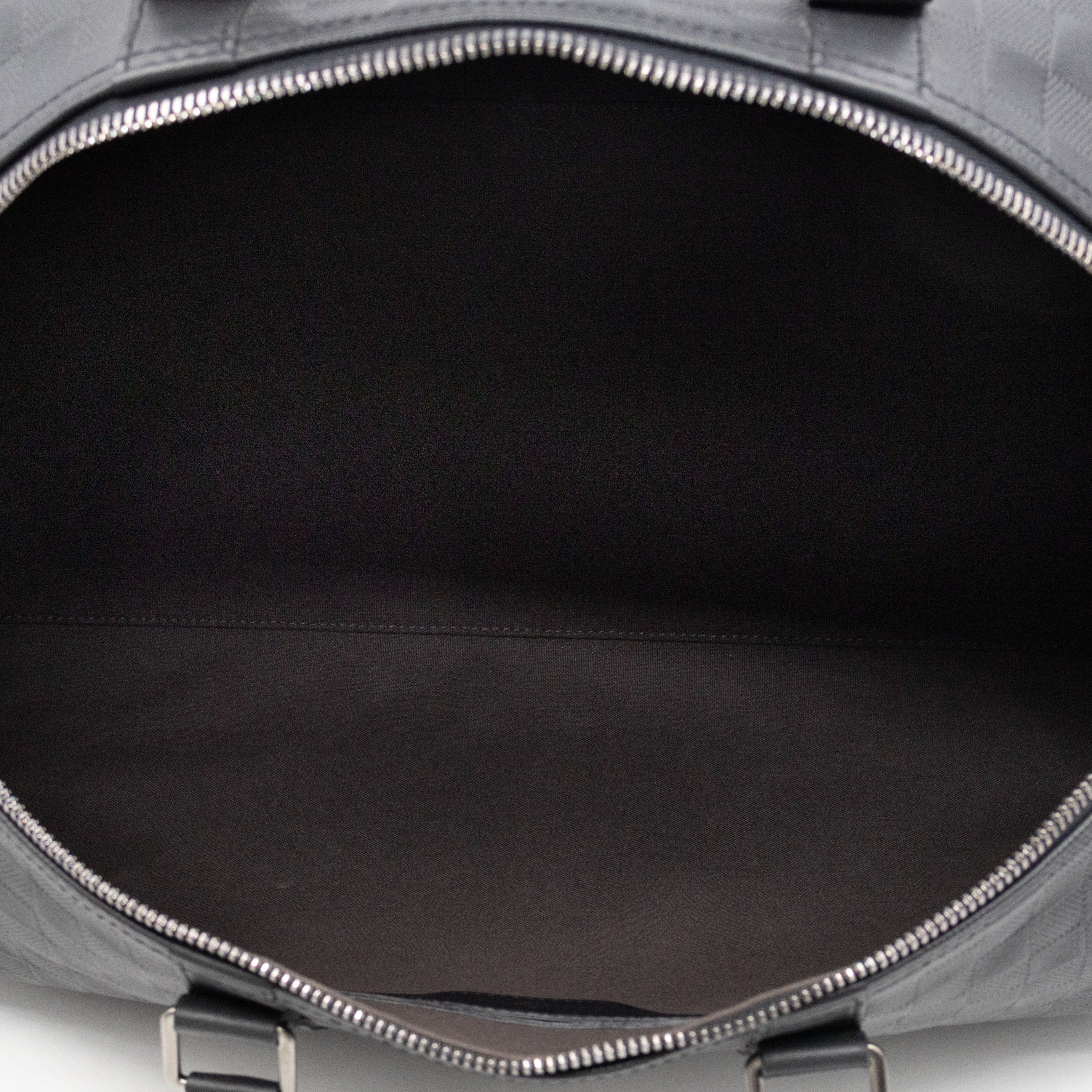 Keepall 55 Bandouliere Onyx Damier Infini Leather