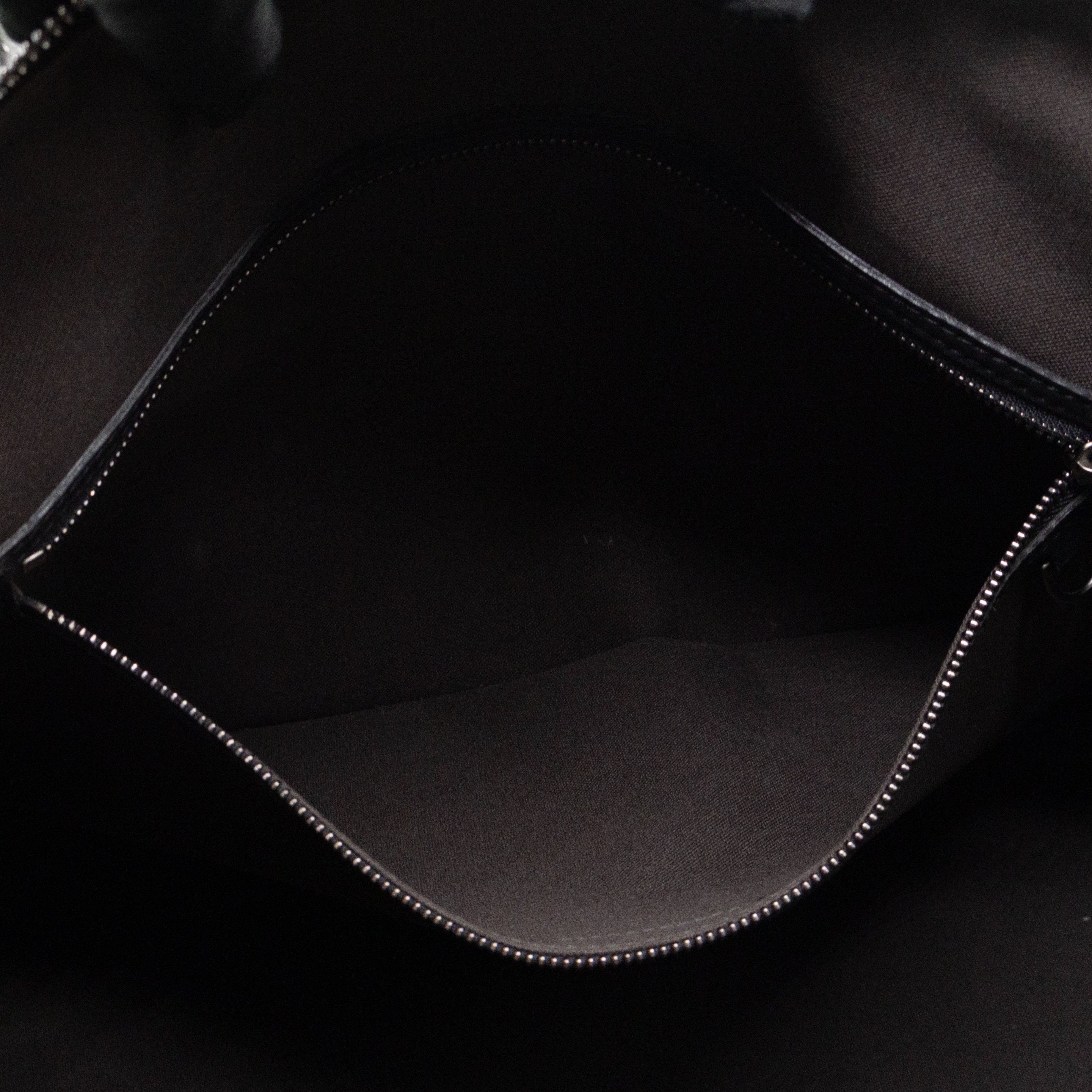 Keepall 55 Bandouliere Onyx Damier Infini Leather