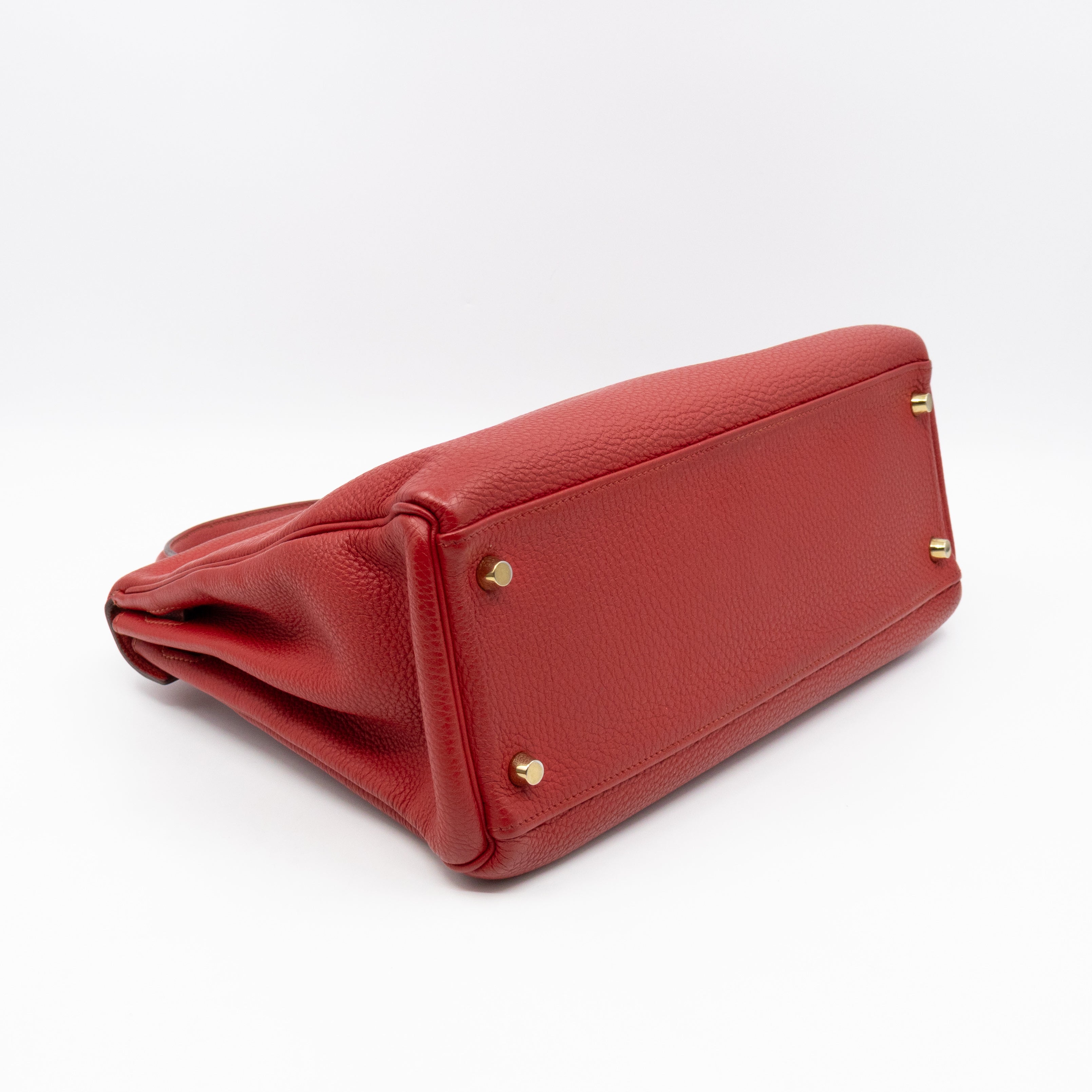 Kelly 32 Rouge Casaque Taurillon Clemence Leather