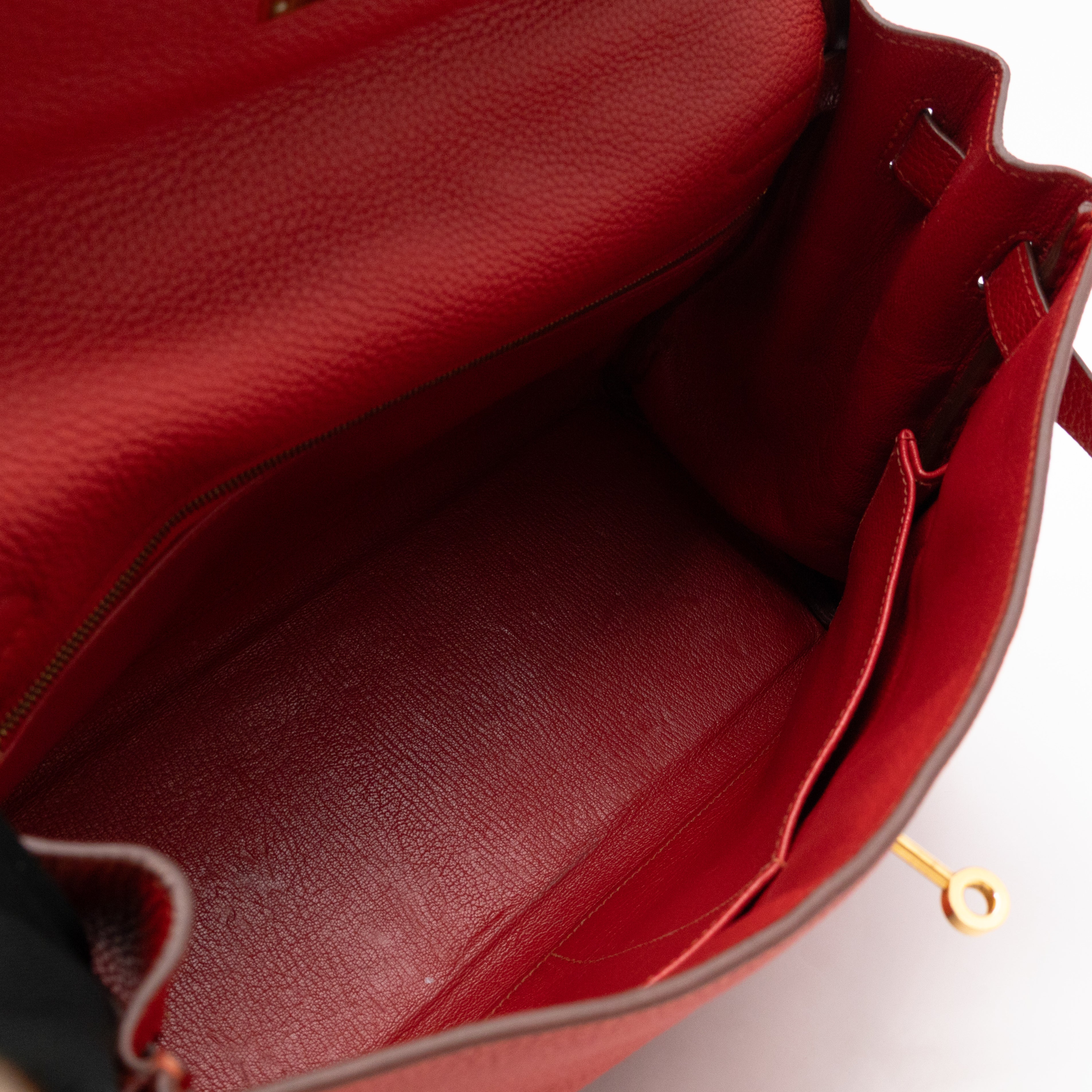 Kelly 32 Rouge Casaque Taurillon Clemence Leather