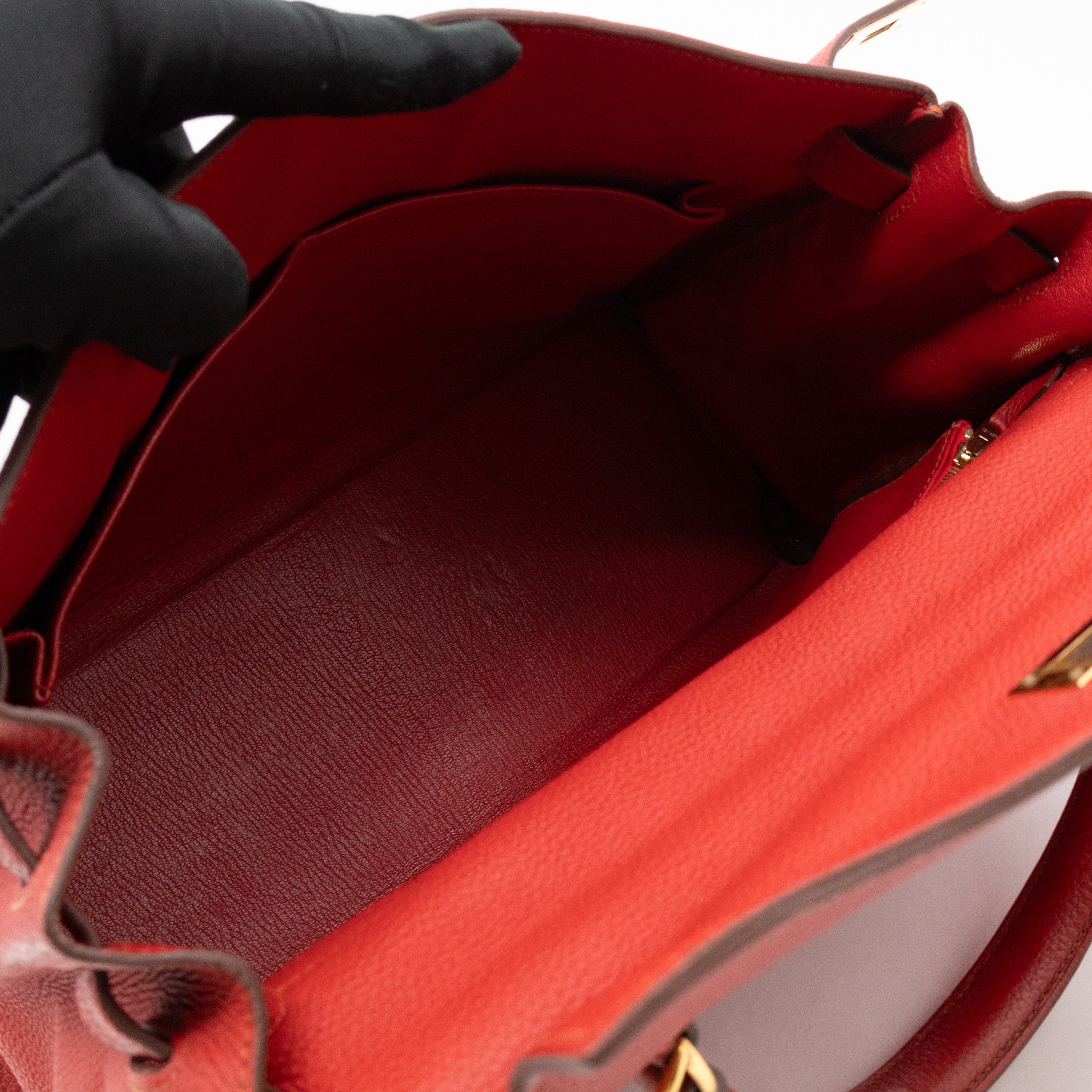 Kelly 32 Rouge Casaque Taurillon Clemence Leather