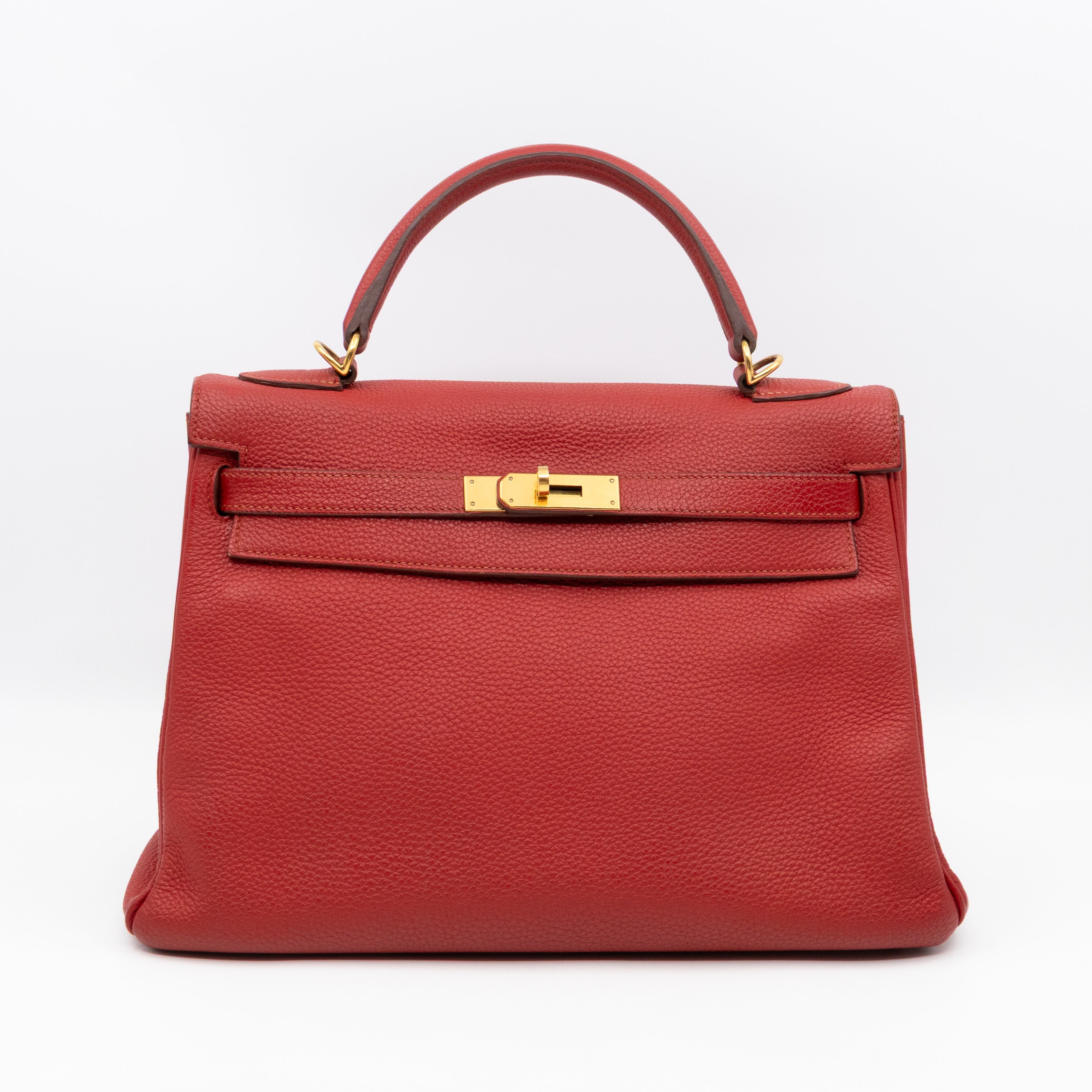 Kelly 32 Rouge Casaque Taurillon Clemence Leather