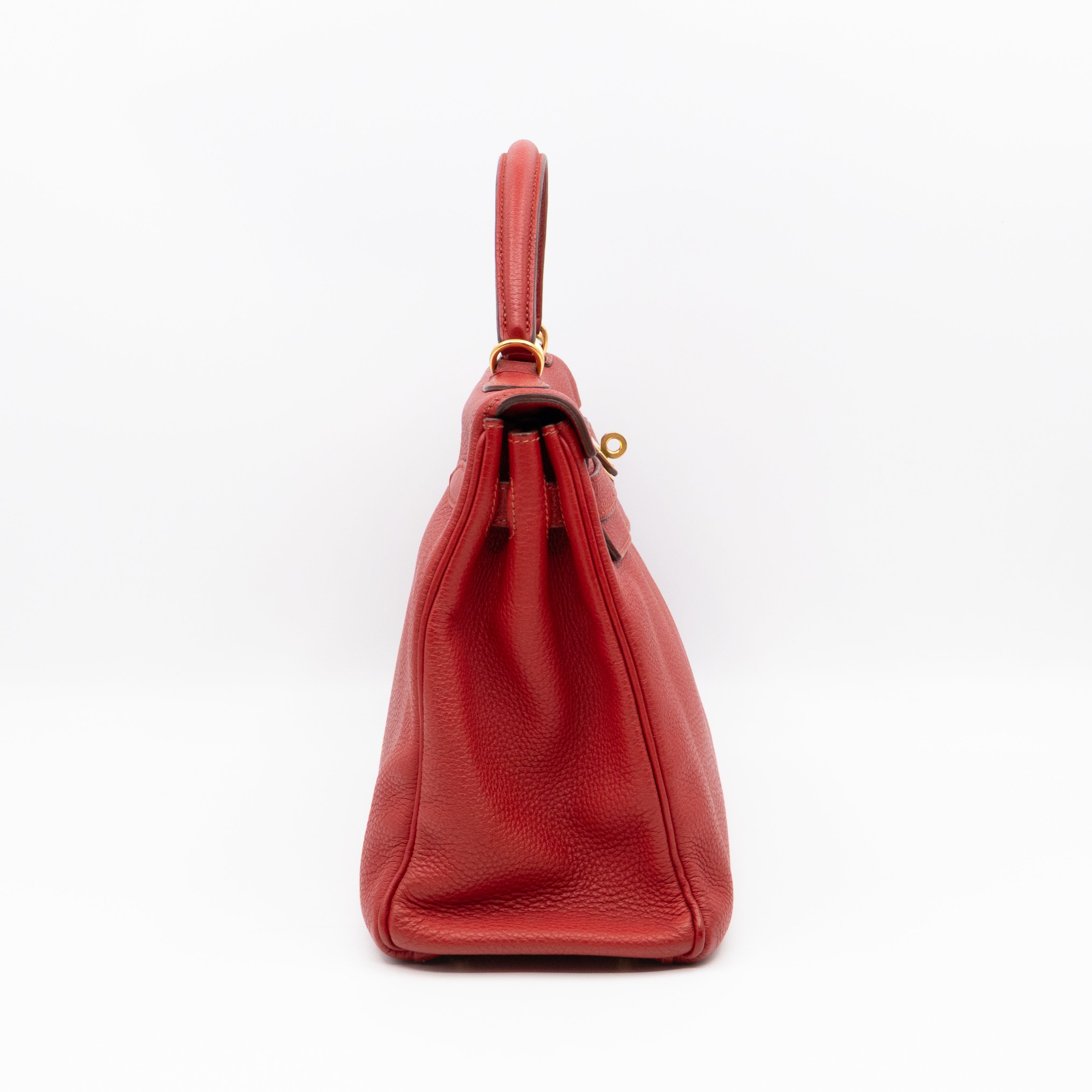 Kelly 32 Rouge Casaque Taurillon Clemence Leather